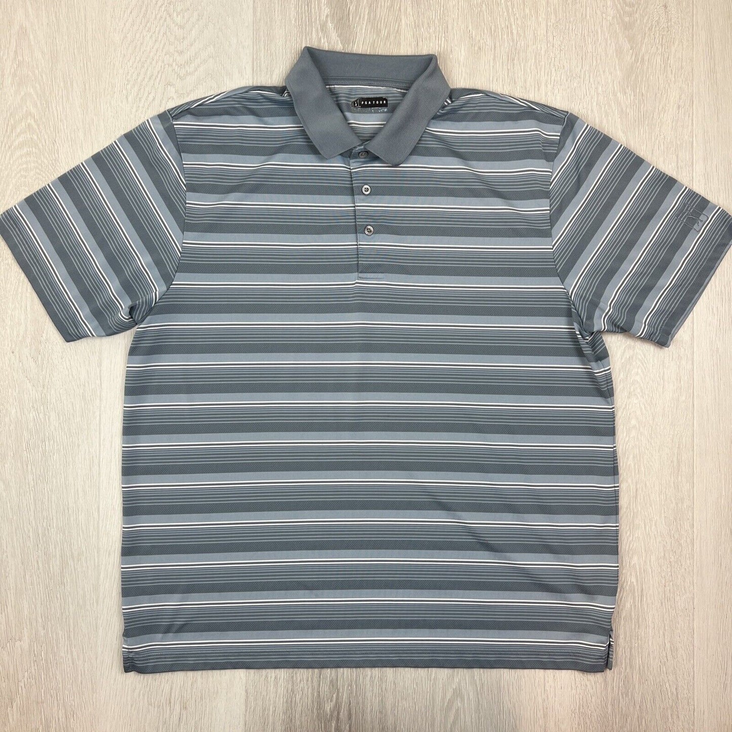 PGA Tour Mens Stripped Polo Shirt Size 2XL