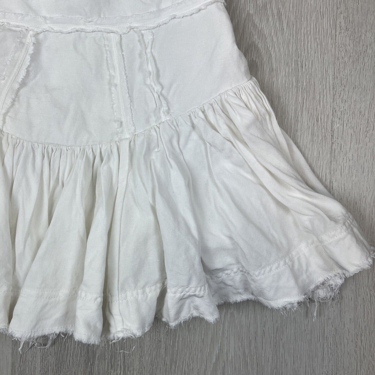 AJE Womens White Ruffle A-Line Skirt Size 10