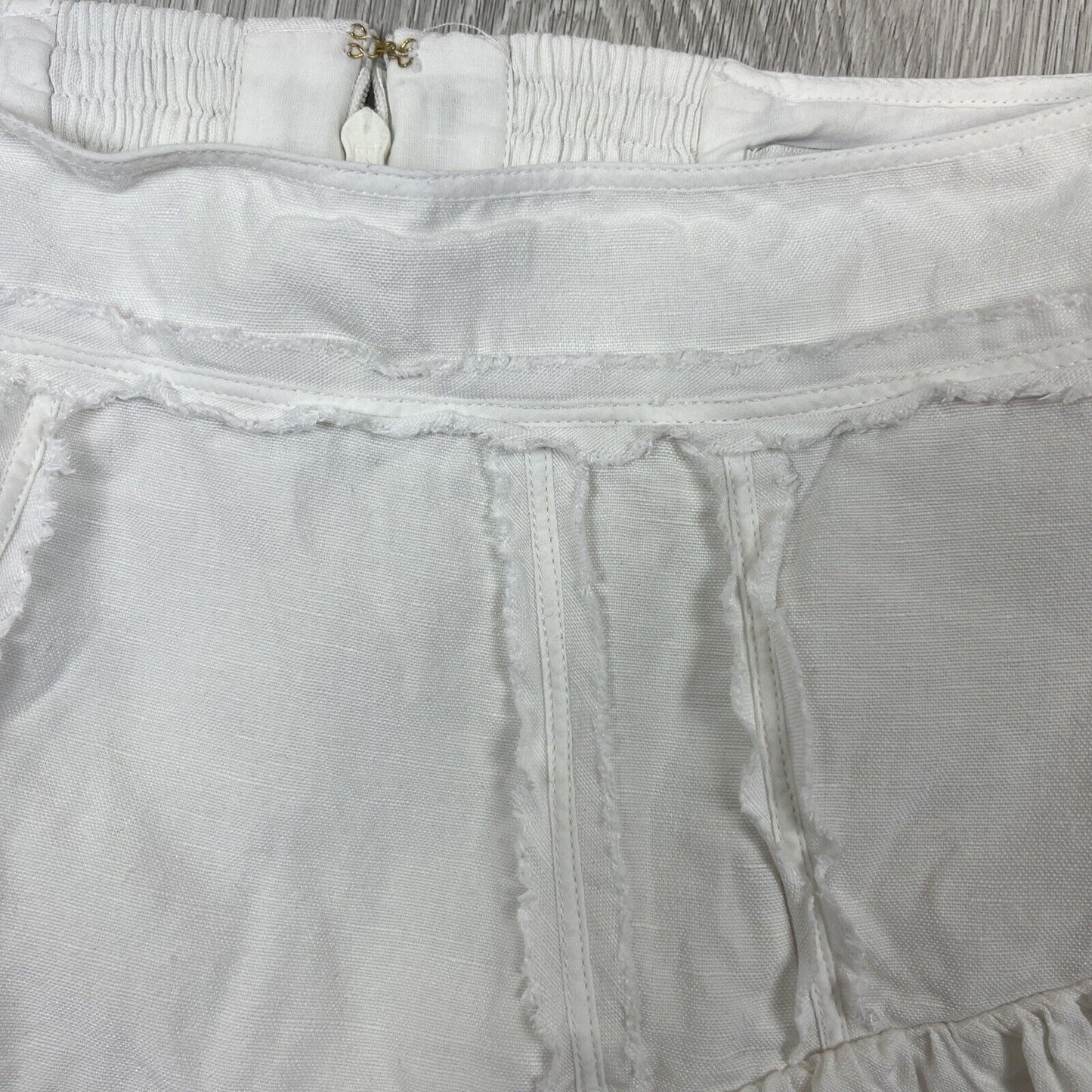 AJE Womens White Ruffle A-Line Skirt Size 10