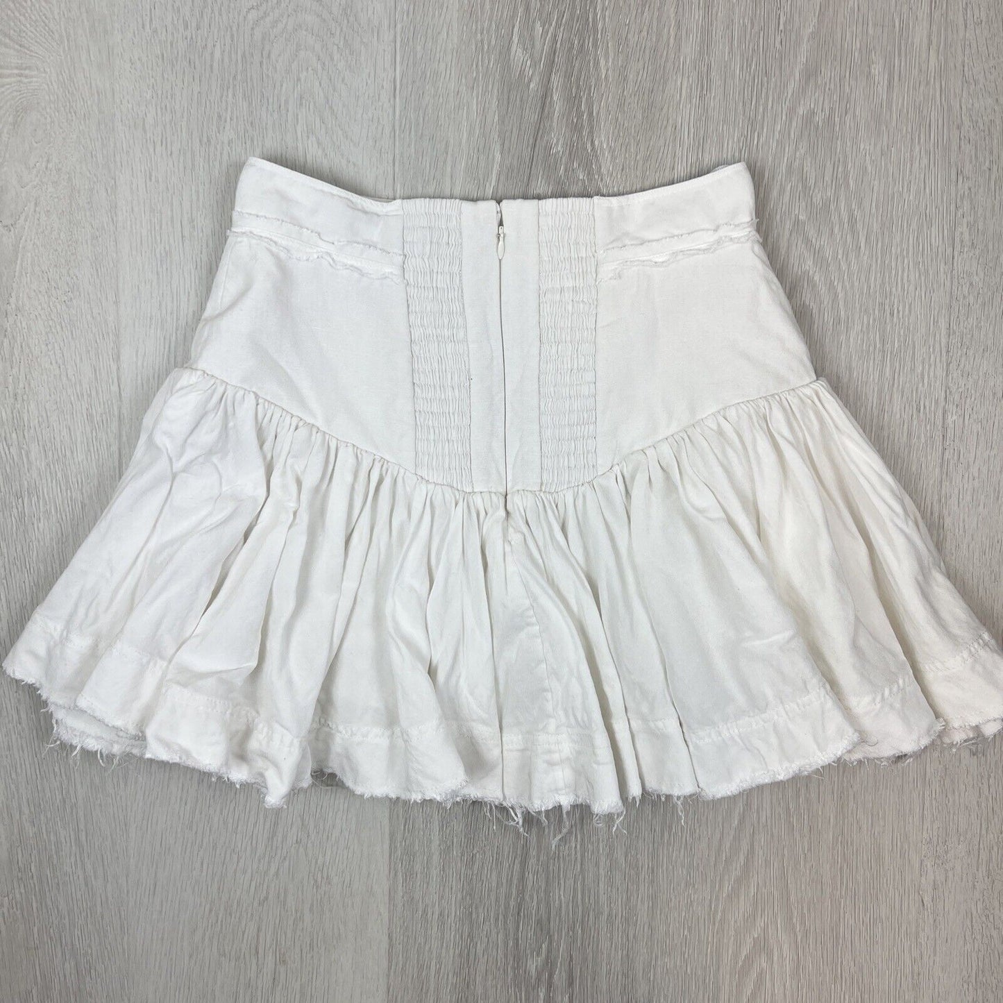 AJE Womens White Ruffle A-Line Skirt Size 10