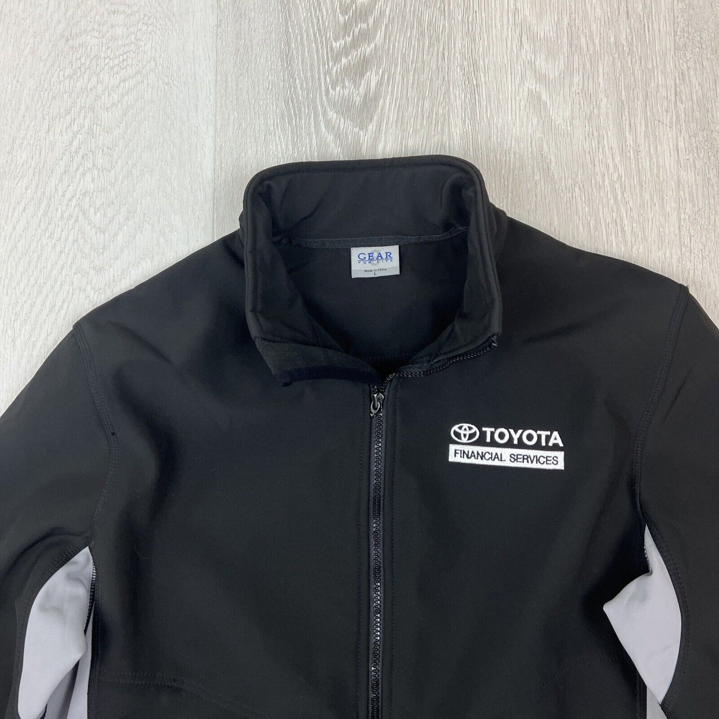 Toyota Financial Services Mens Black Soft Shell Jacket Size Large