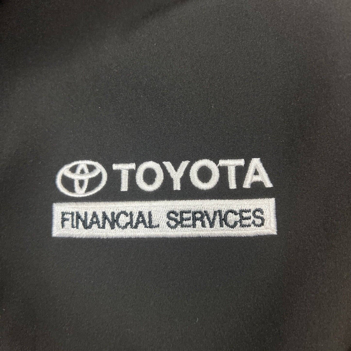 Toyota Financial Services Mens Black Soft Shell Jacket Size Large