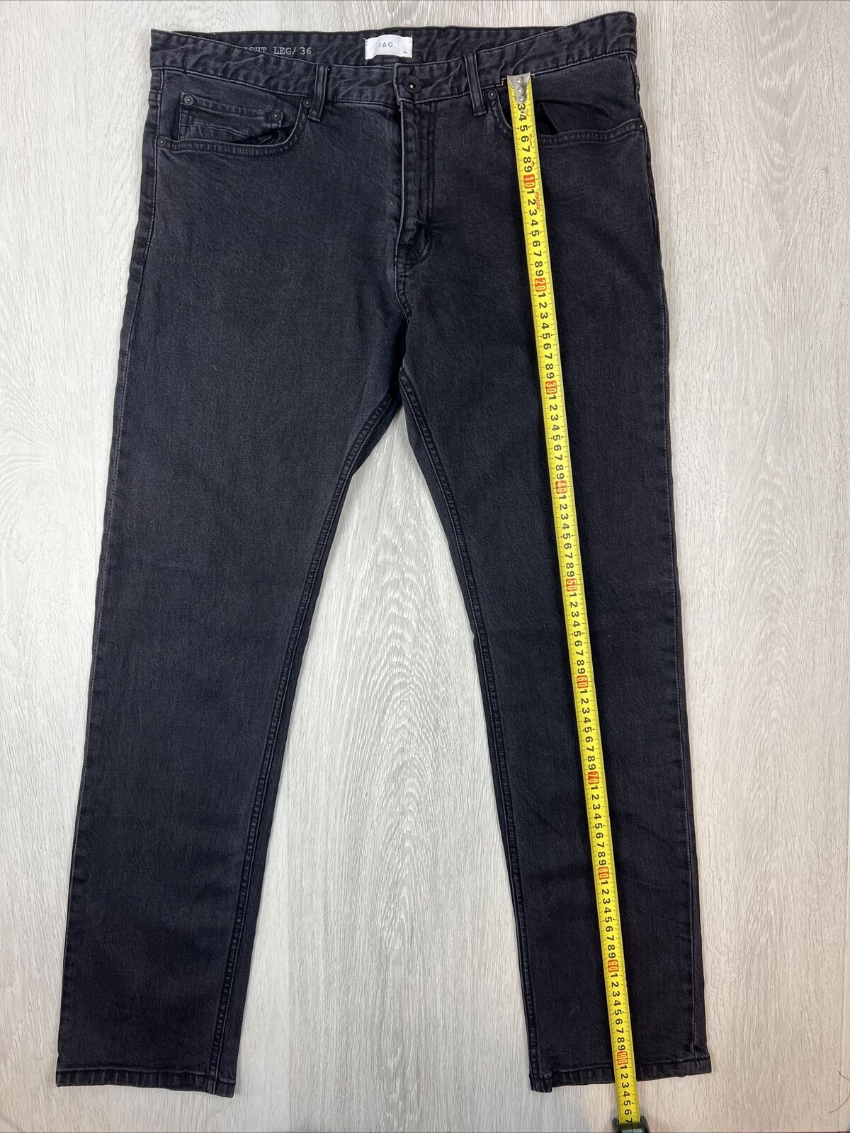 JAG Mens Black Straight Leg Jeans Size 36