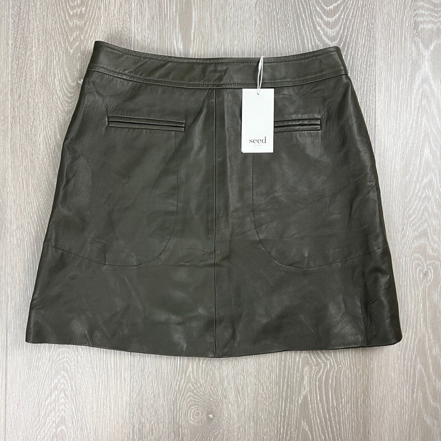 Seed Heritage Womens Leather Mini Skirt Size 10 (New with damage)