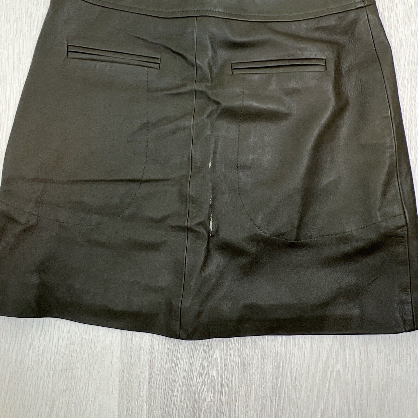 Seed Heritage Womens Leather Mini Skirt Size 10 (New with damage)