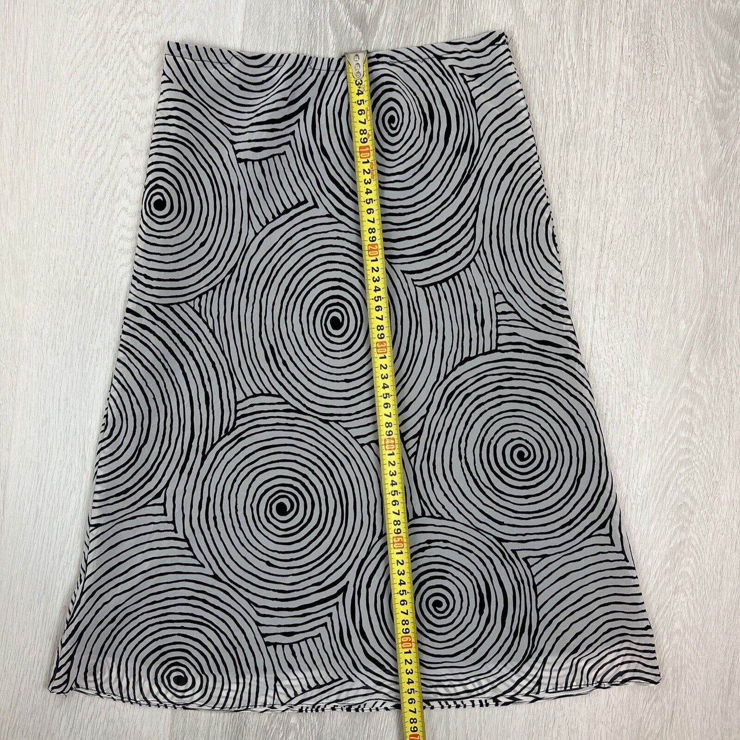 Vintage Simona Womens Abstract Swirl Pattern Skirt  Size 10