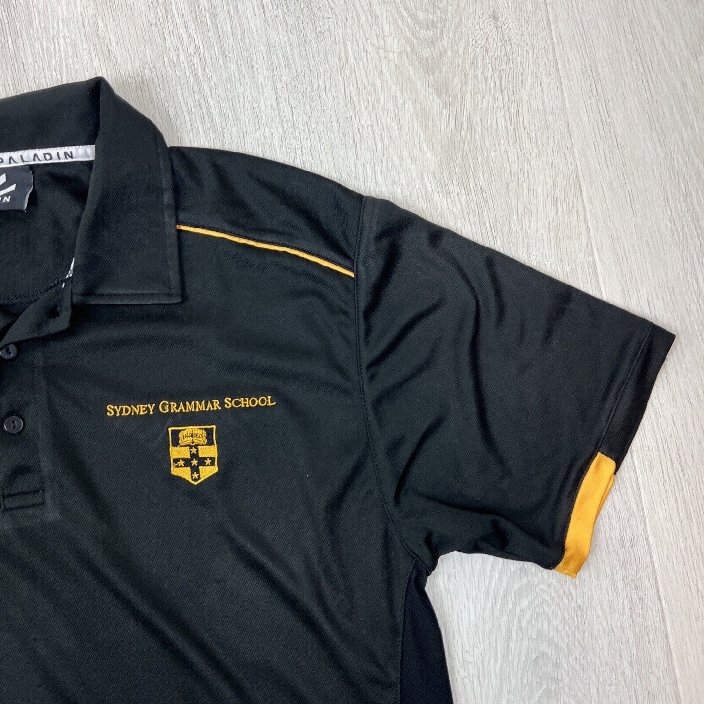 Paladin Mens Sydney Grammar School Black Polo Shirt Size Large