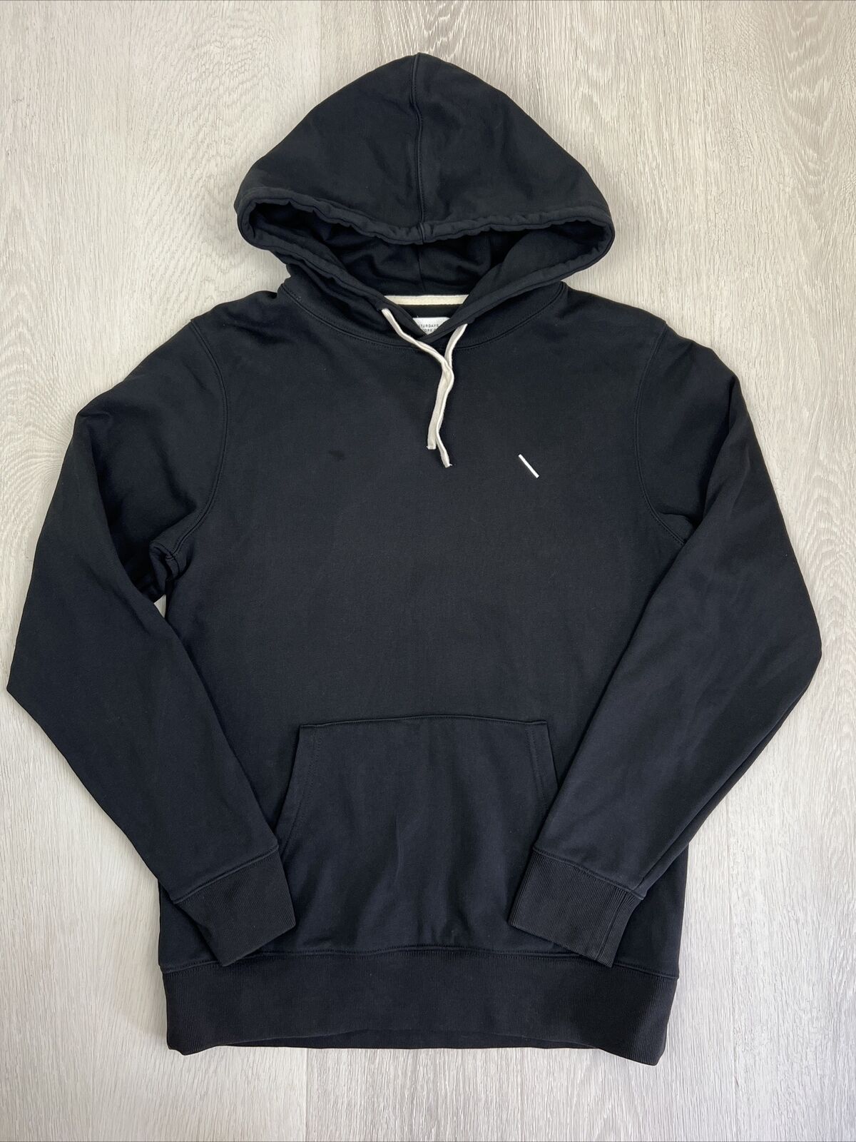 Saturdays NYC Mens Black Pullover Hoodie Size Medium