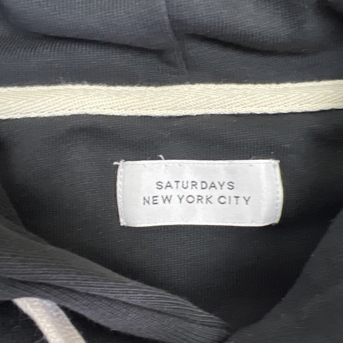 Saturdays NYC Mens Black Pullover Hoodie Size Medium