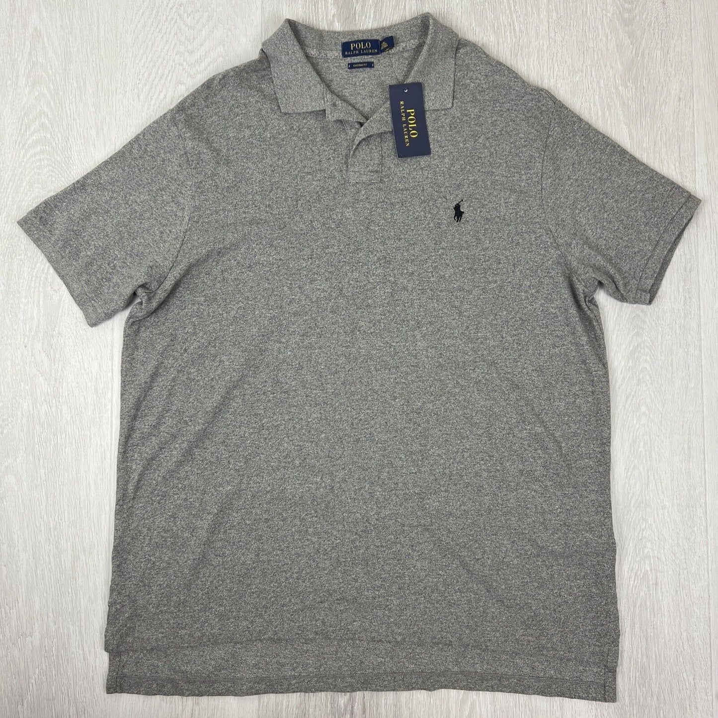 POLO Ralph Lauren Mens Grey Custom Fit Polo Shirt Size 2XL (New)