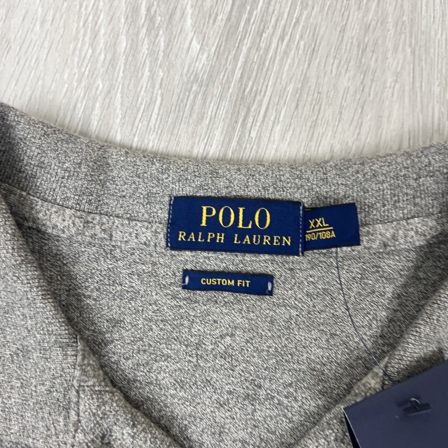 POLO Ralph Lauren Mens Grey Custom Fit Polo Shirt Size 2XL (New)