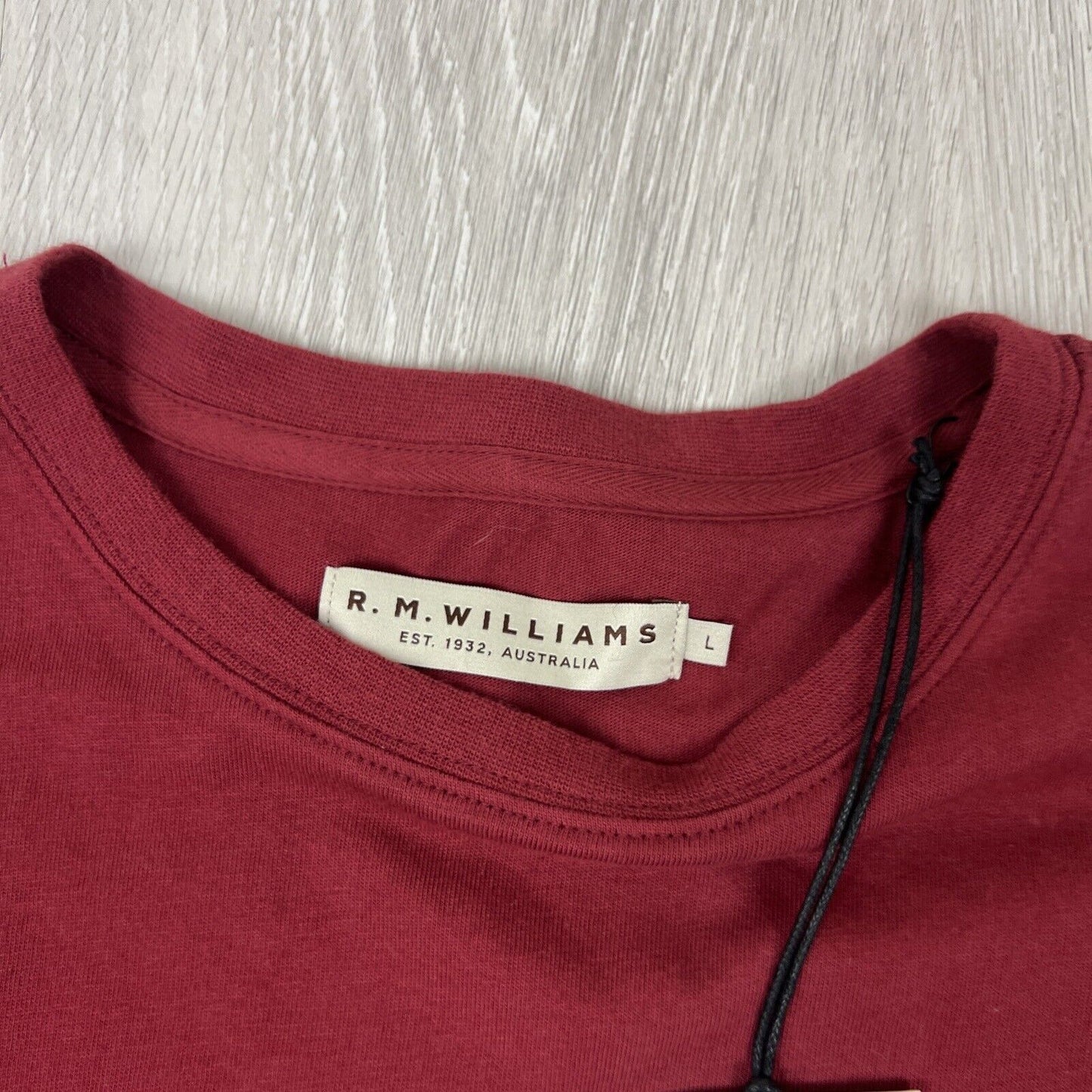 R.M. Williams Mens Red Short Sleeve T-Shirt Size Large (New)