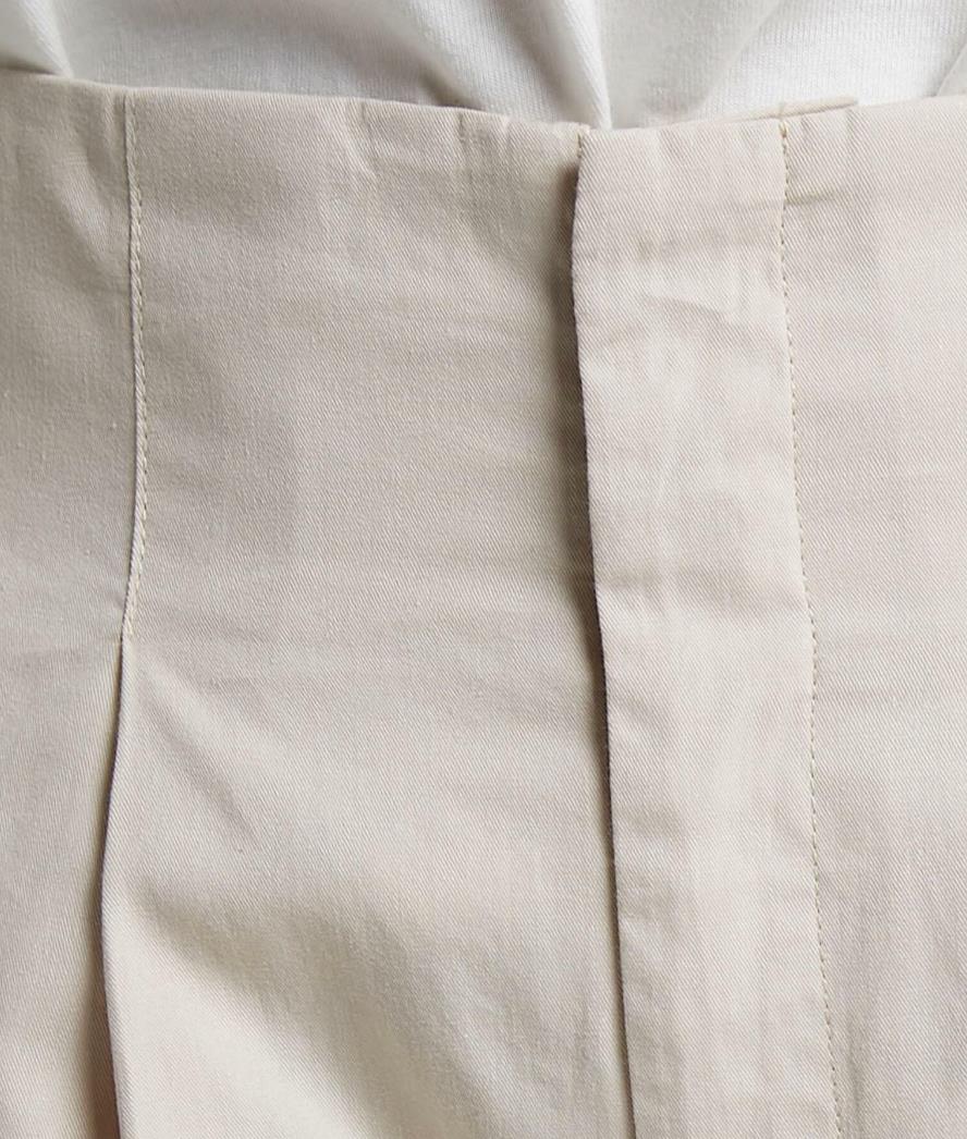 Showpo Womens Elyssa Pleat Detail Beige Shorts Size 14 AU (New)