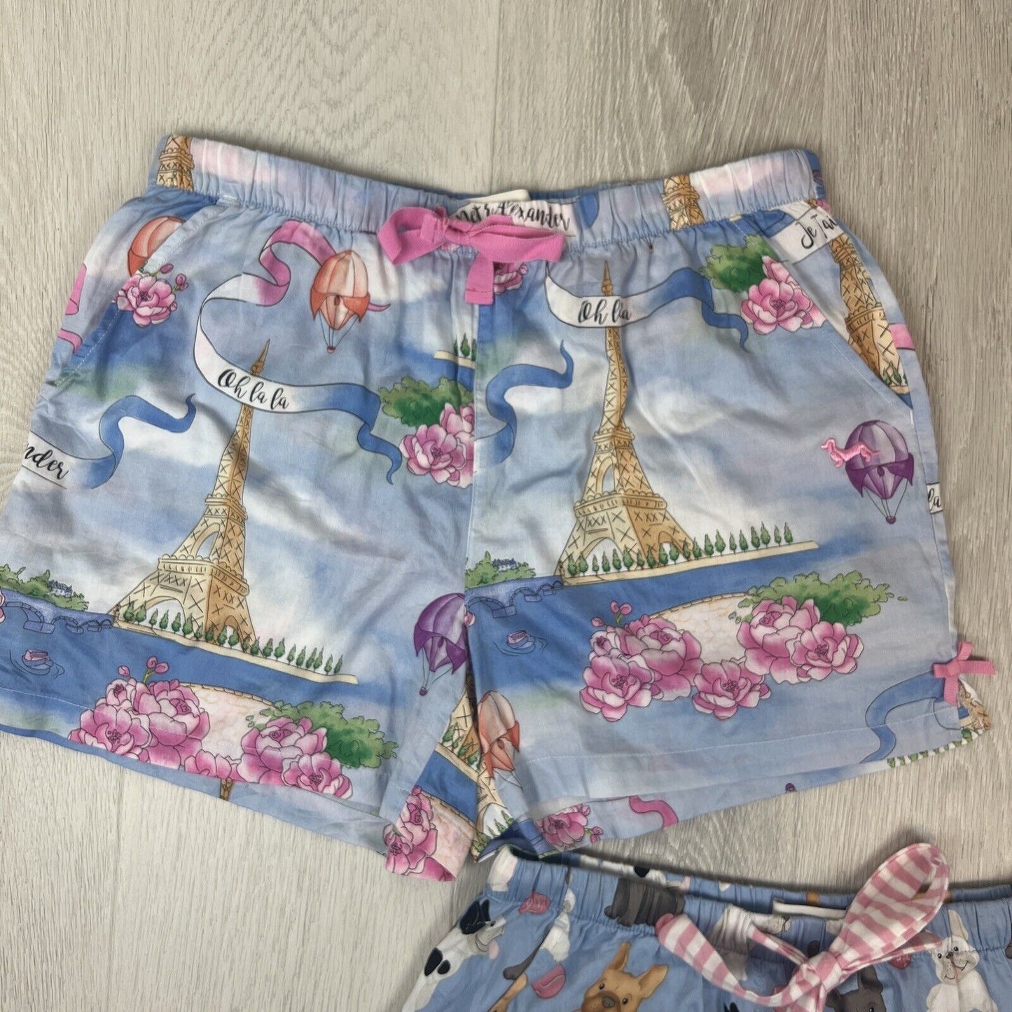 Peter Alexander Womens Sleep Shorts Size Medium 2 Pairs (Paris & Fenchie)