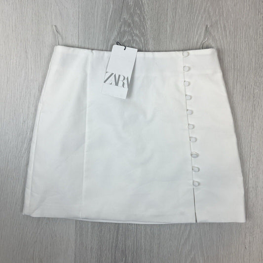 Zara Womens White Mini Skirt Size Small (New)