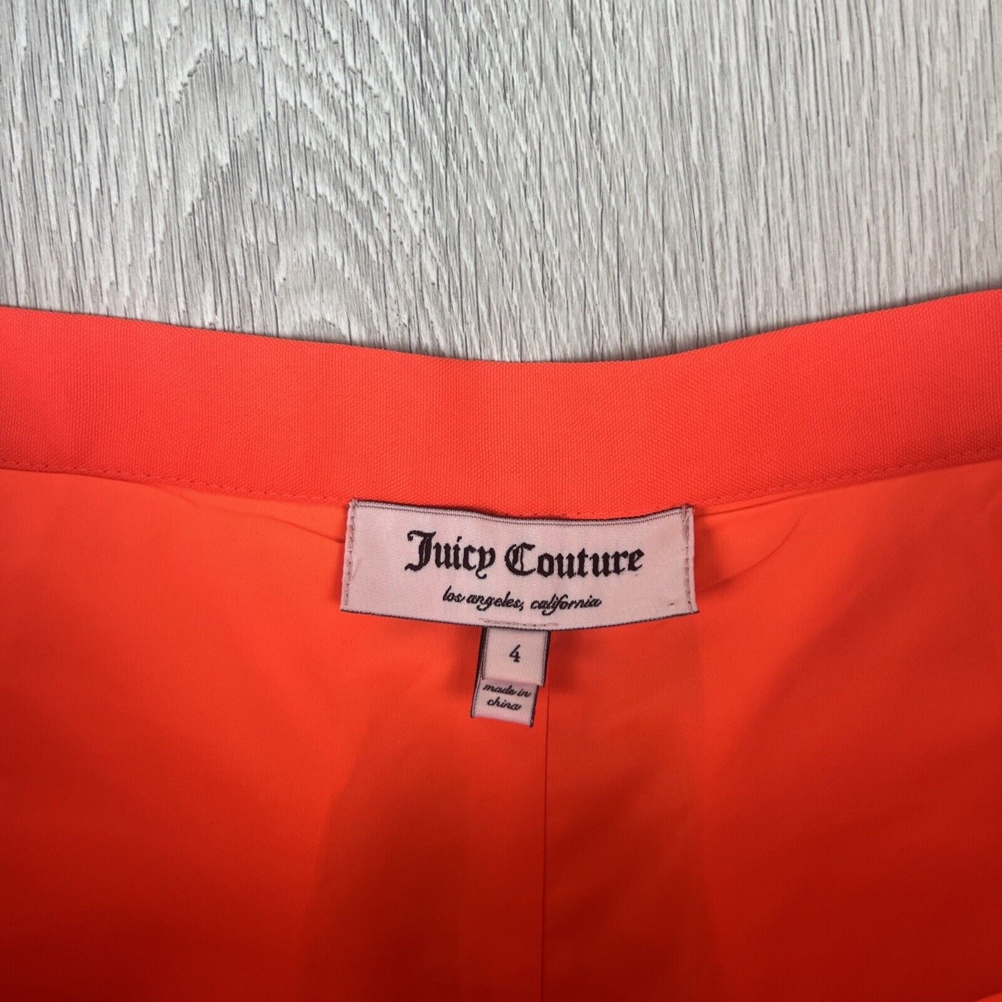 Juicy Couture Womens Orange Shorts Size 4