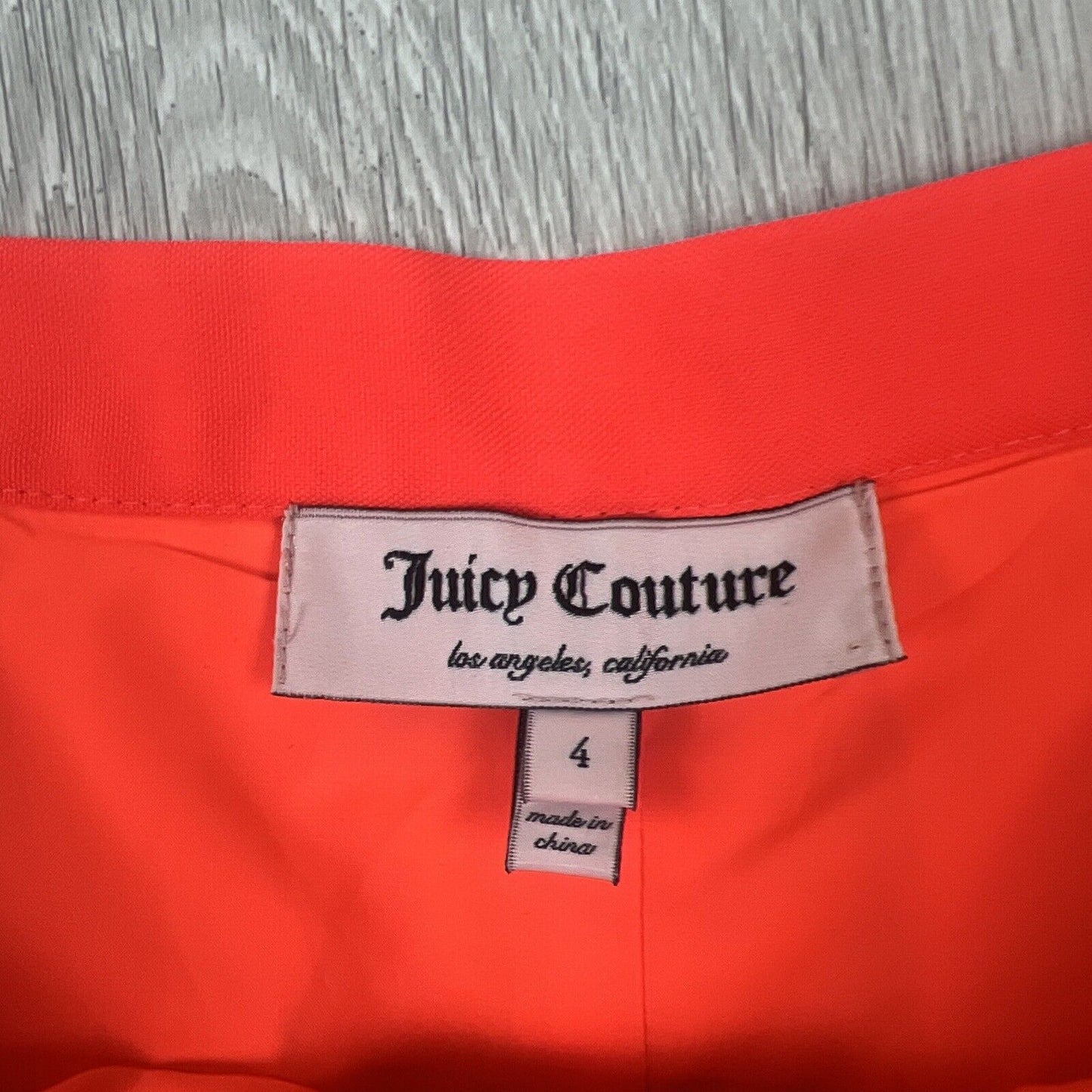 Juicy Couture Womens Orange Shorts Size 4