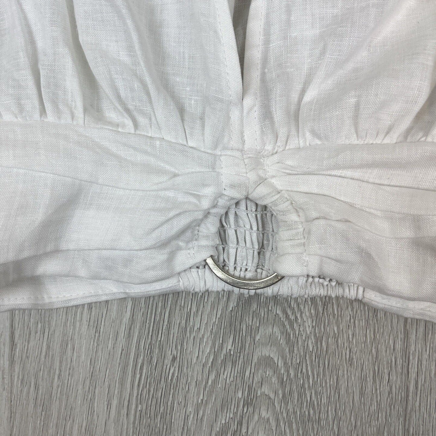 Zara Womens Linen Cropped Blouse Size XS (New)