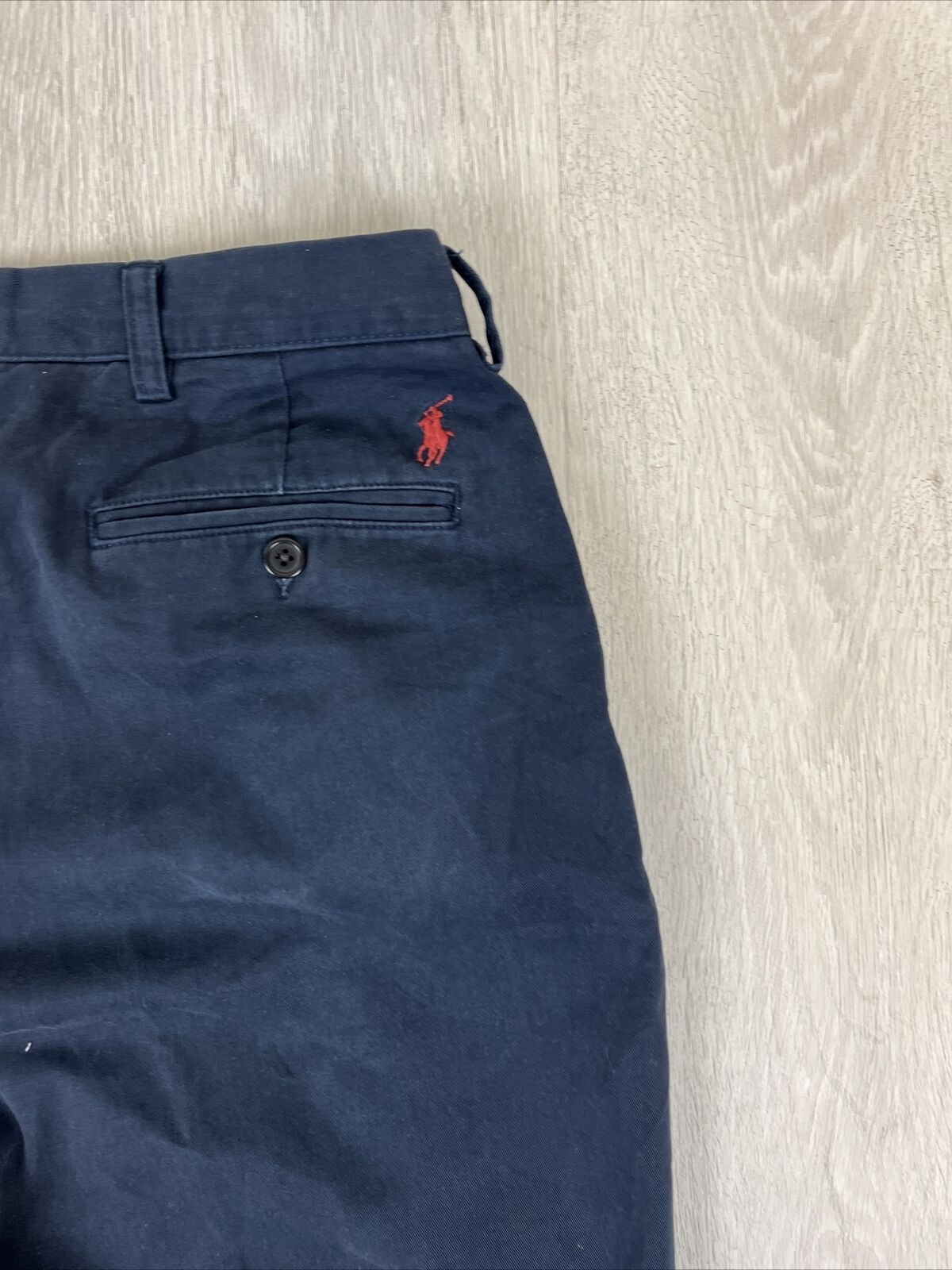 Polo Ralph Lauren Mens Blue Ethan Chino Pants Size 38 x 30 (Bleach marks)