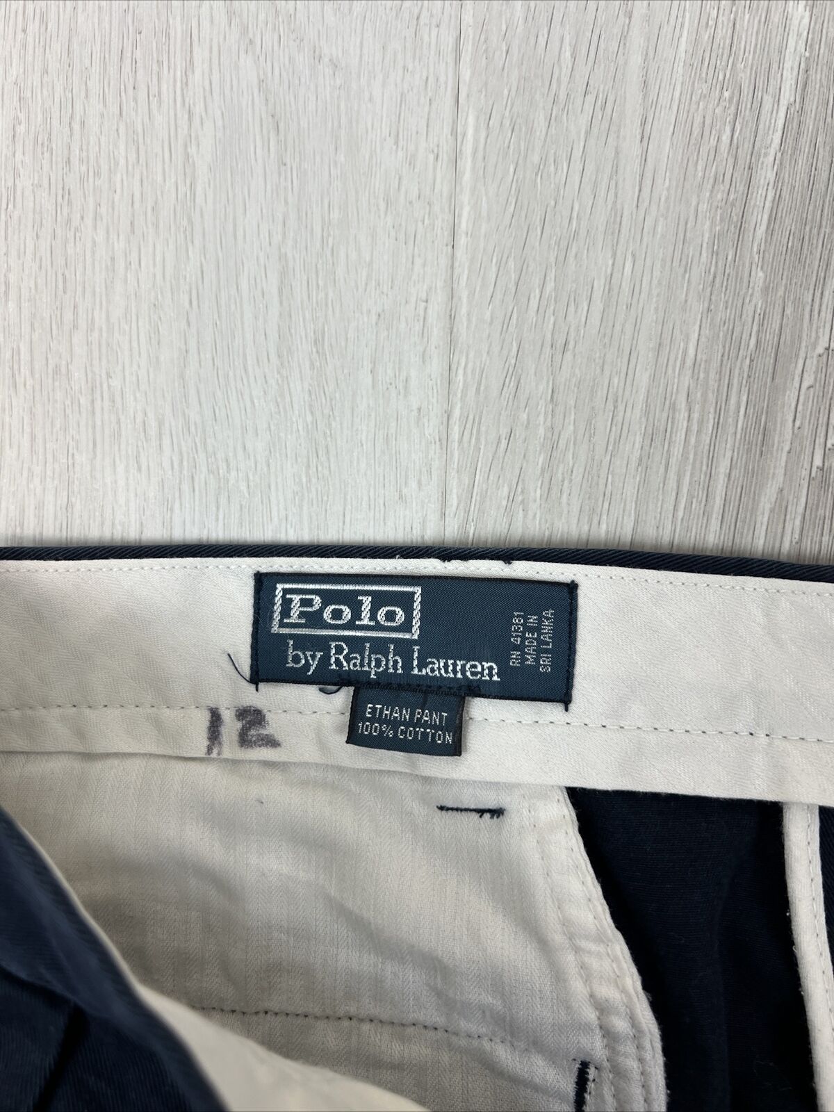 Polo Ralph Lauren Mens Blue Ethan Chino Pants Size 38 x 30 (Bleach marks)