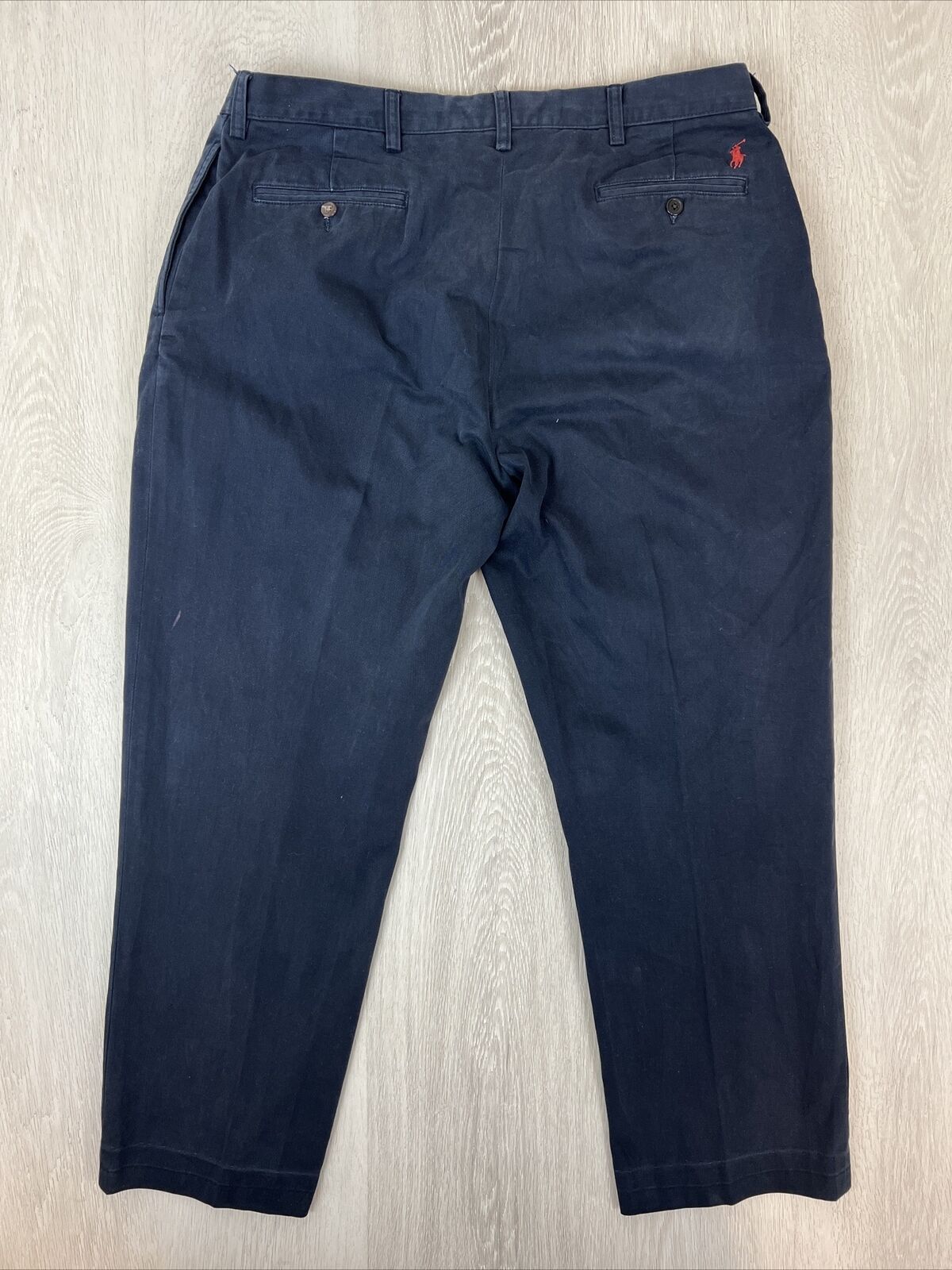 Polo Ralph Lauren Mens Blue Ethan Chino Pants Size 38 x 30 (Bleach marks)