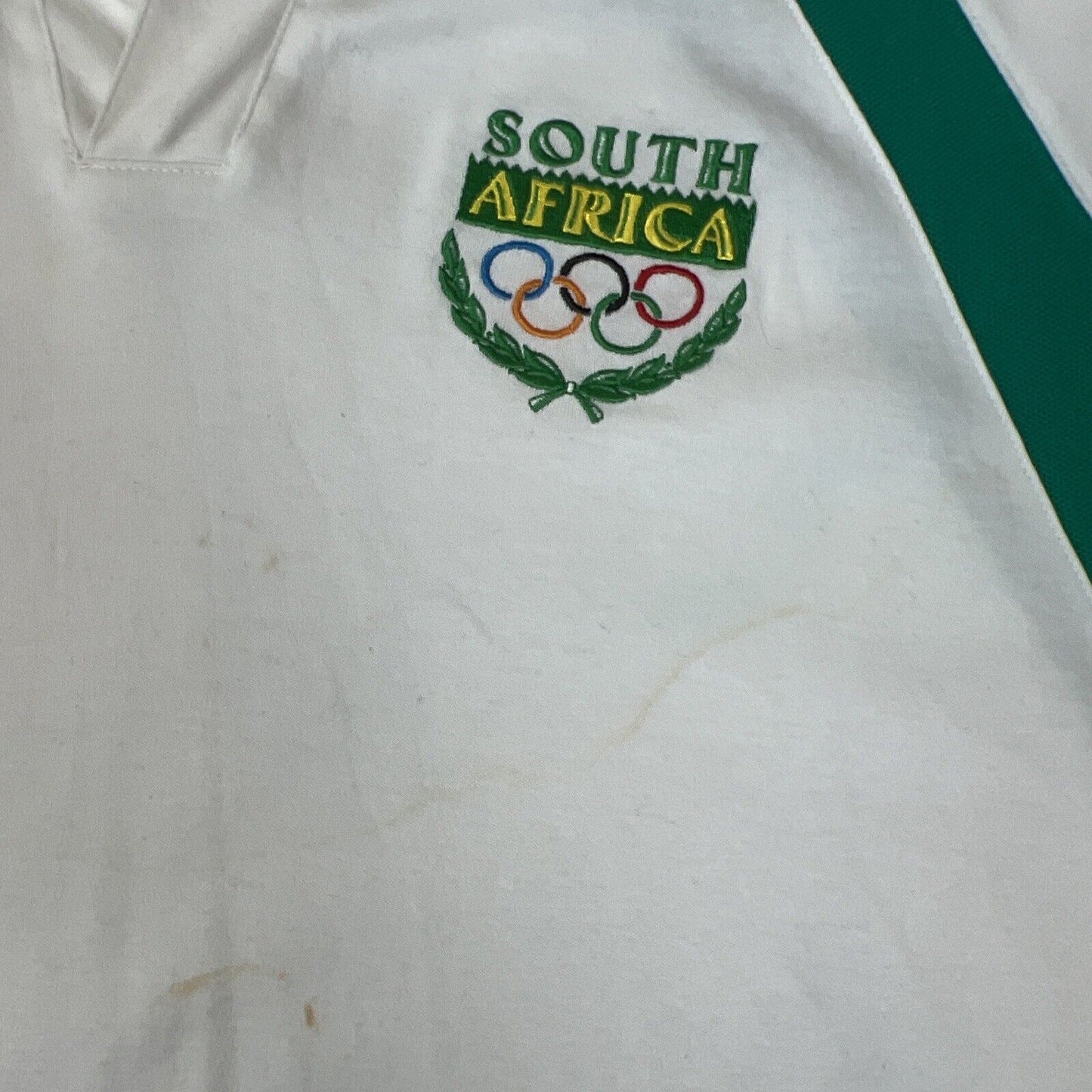 Reebok Sydney 2000 Olympics South Africa Mens Short Sleeve Polo Shirt *RARE*