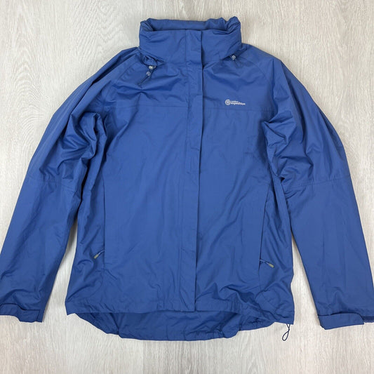 Outdoor Expedition Womens Blue Full Zip Spray Jacket Size 16