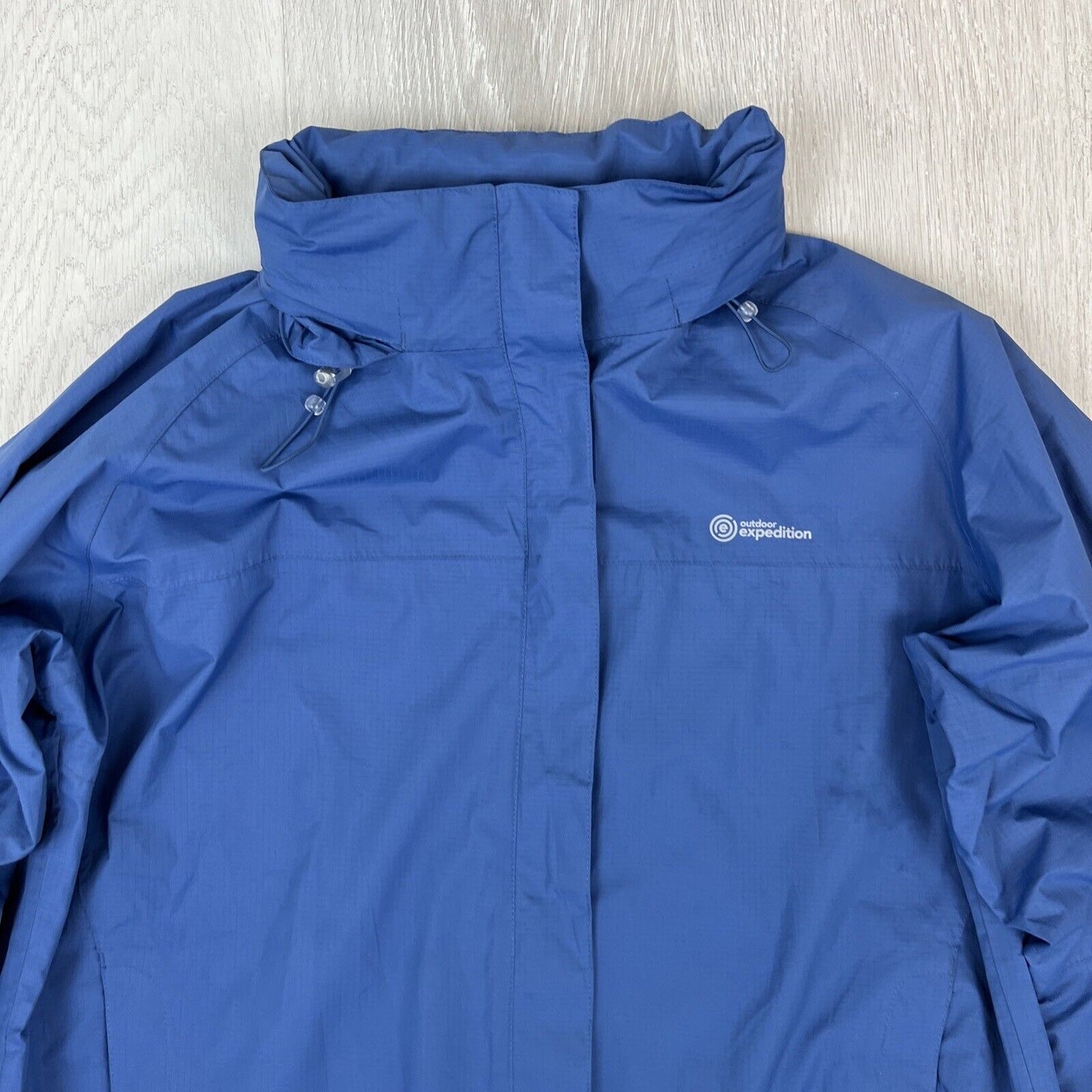 Outdoor Expedition Womens Blue Full Zip Spray Jacket Size 16