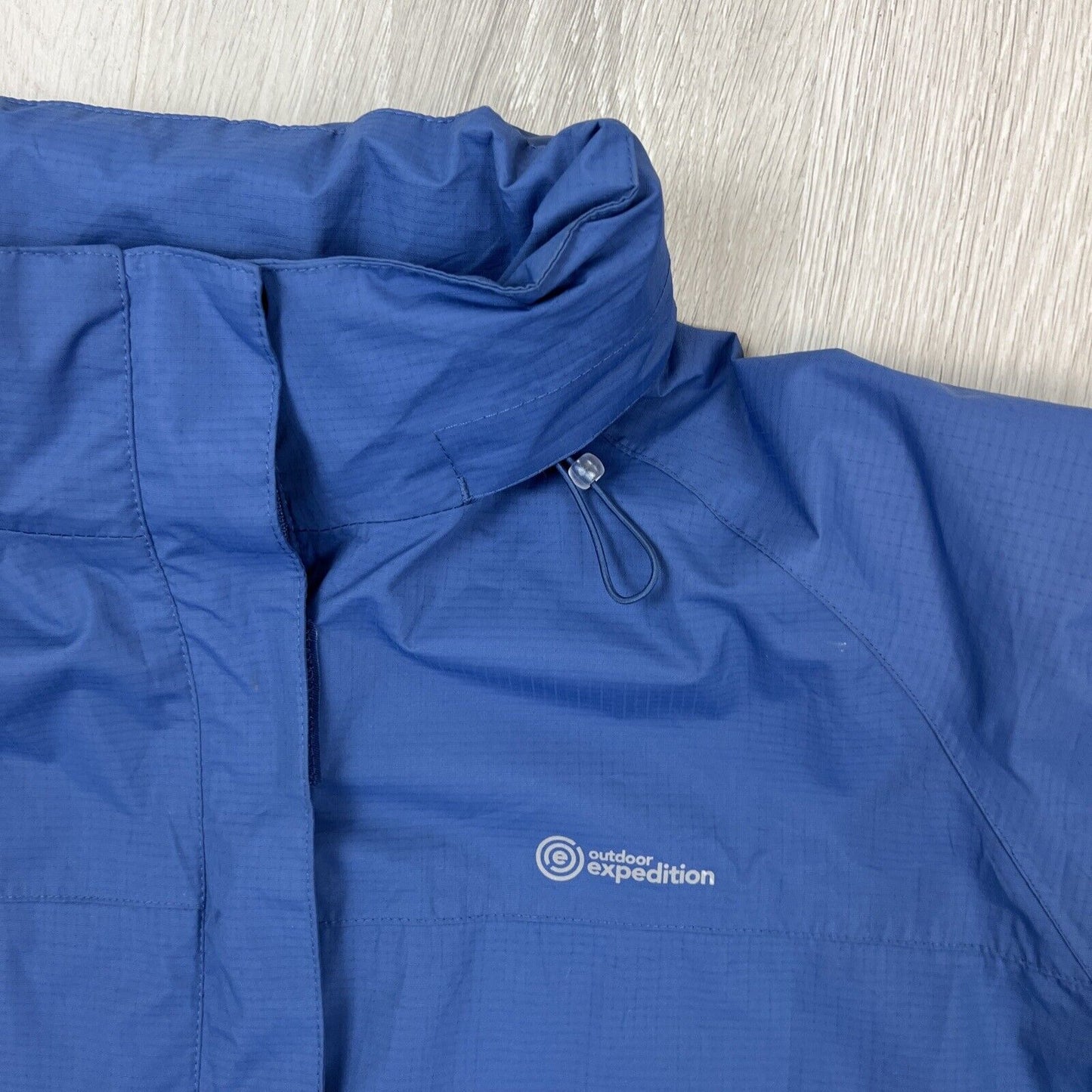 Outdoor Expedition Womens Blue Full Zip Spray Jacket Size 16