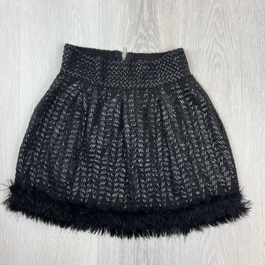 IVIVI Womens Woven Black Mini Skirt Size M/L