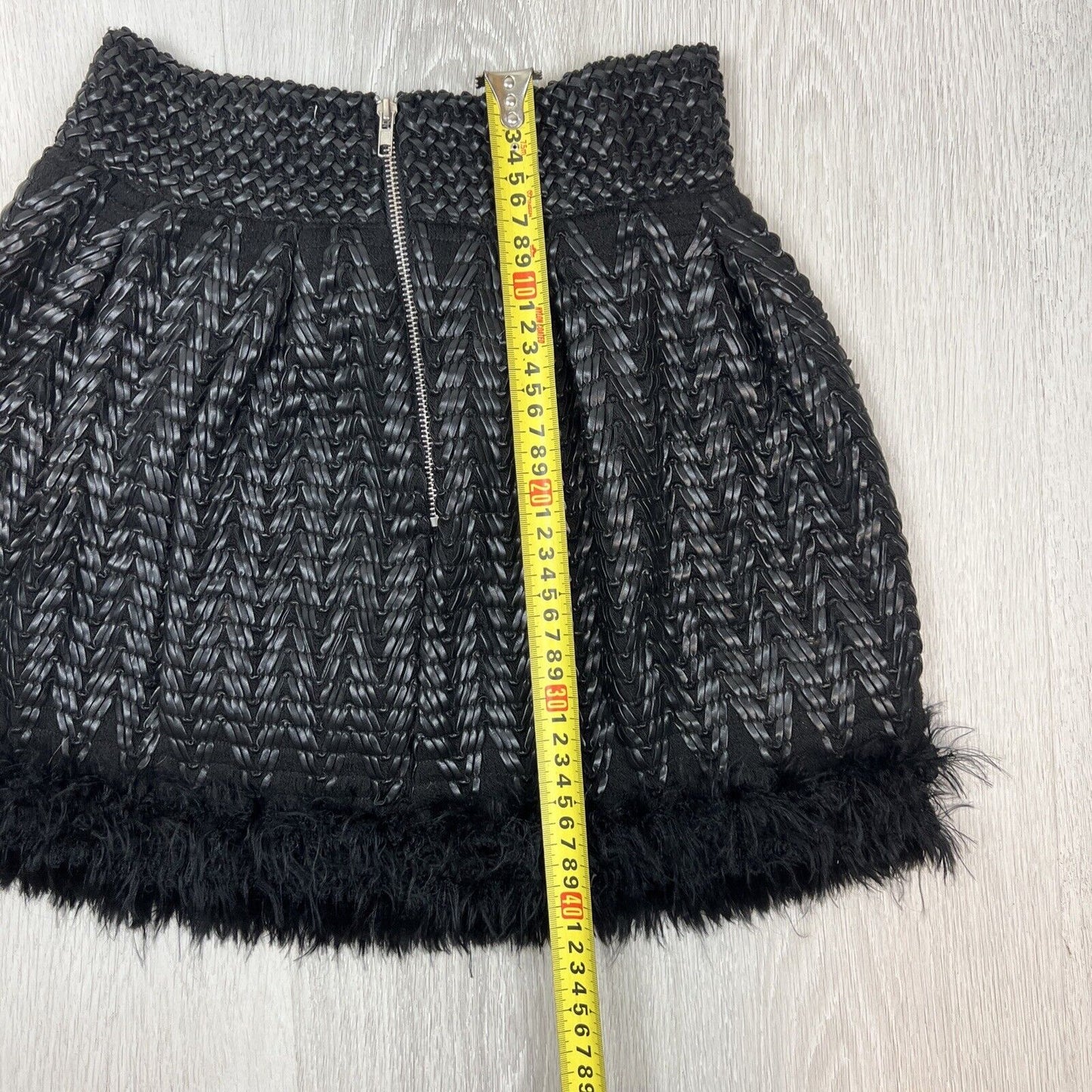 IVIVI Womens Woven Black Mini Skirt Size M/L