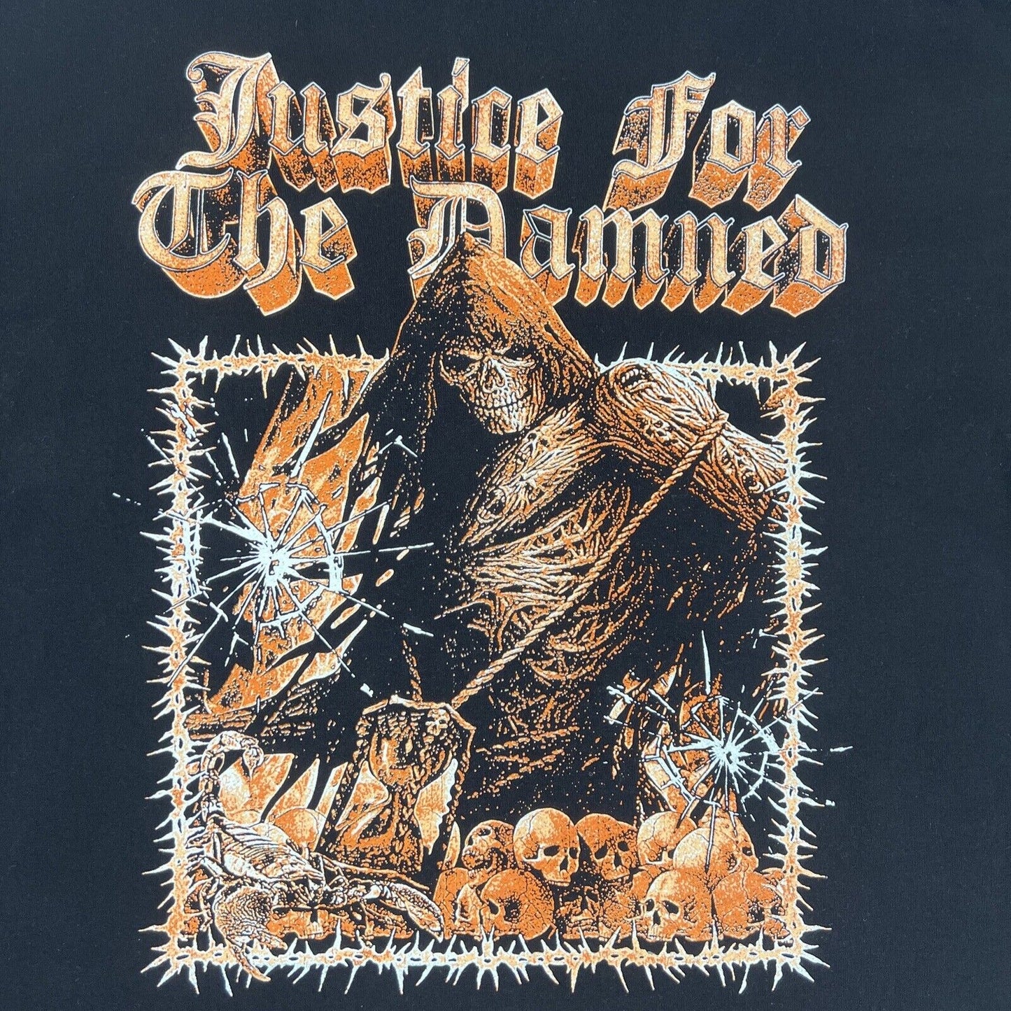 Justice for the Damned Mens Black Deathcore Band T-Shirt Music T-Shirt Size XL