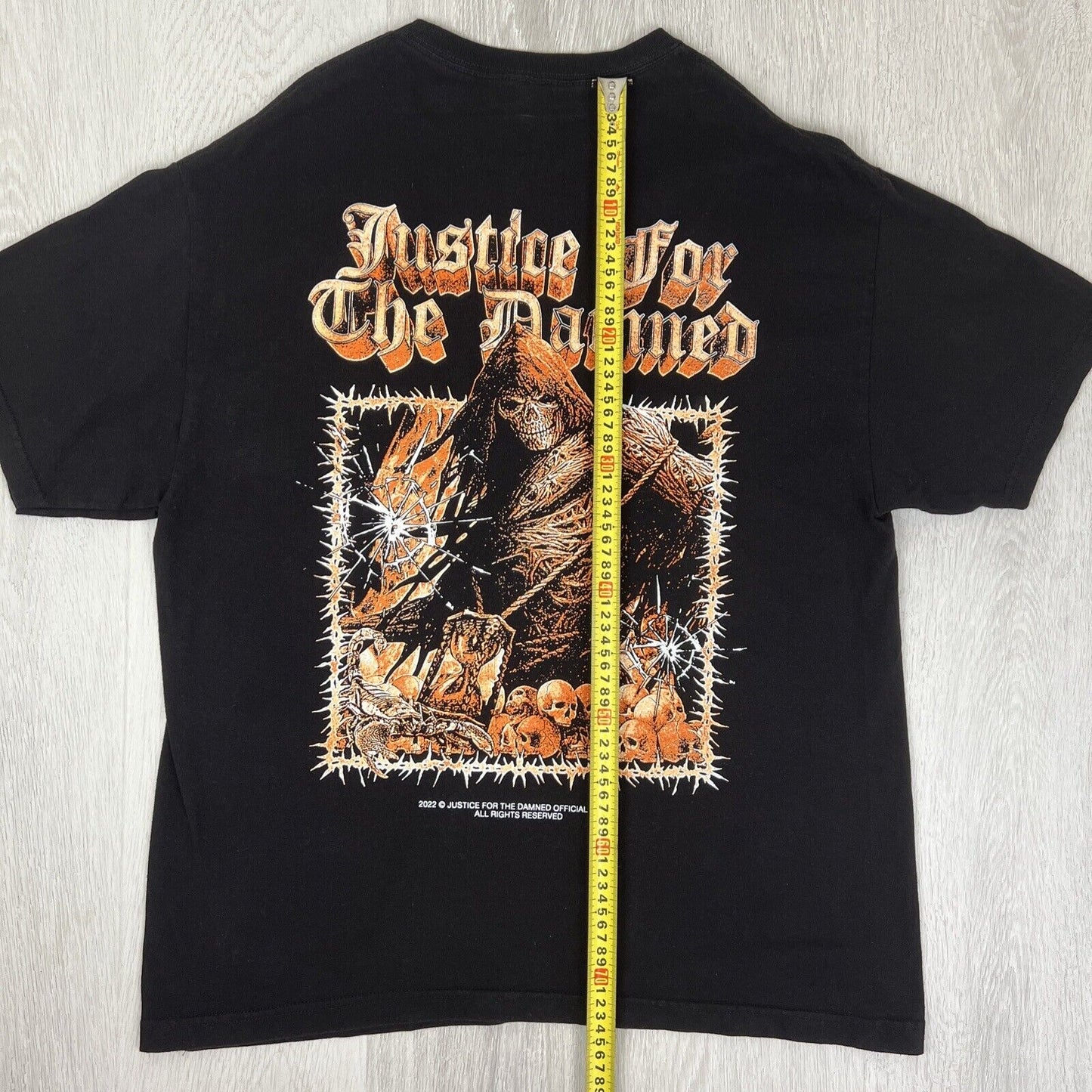 Justice for the Damned Mens Black Deathcore Band T-Shirt Music T-Shirt Size XL