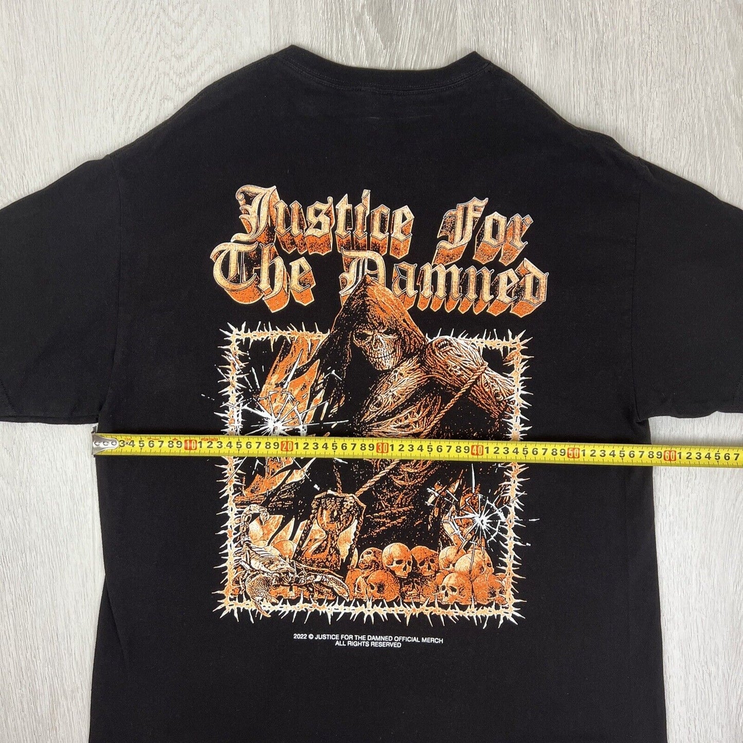 Justice for the Damned Mens Black Deathcore Band T-Shirt Music T-Shirt Size XL