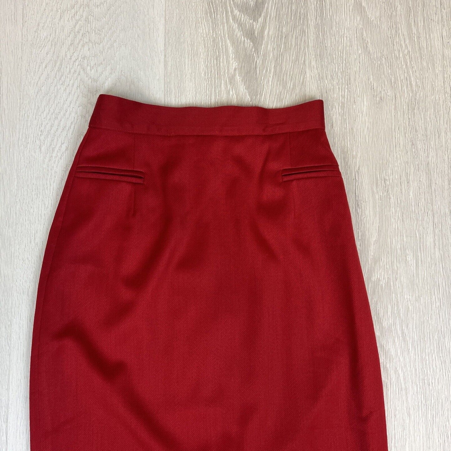 Rodney Clark Australia Womens 100% Wool Red Long Pencil Skirt Size 8