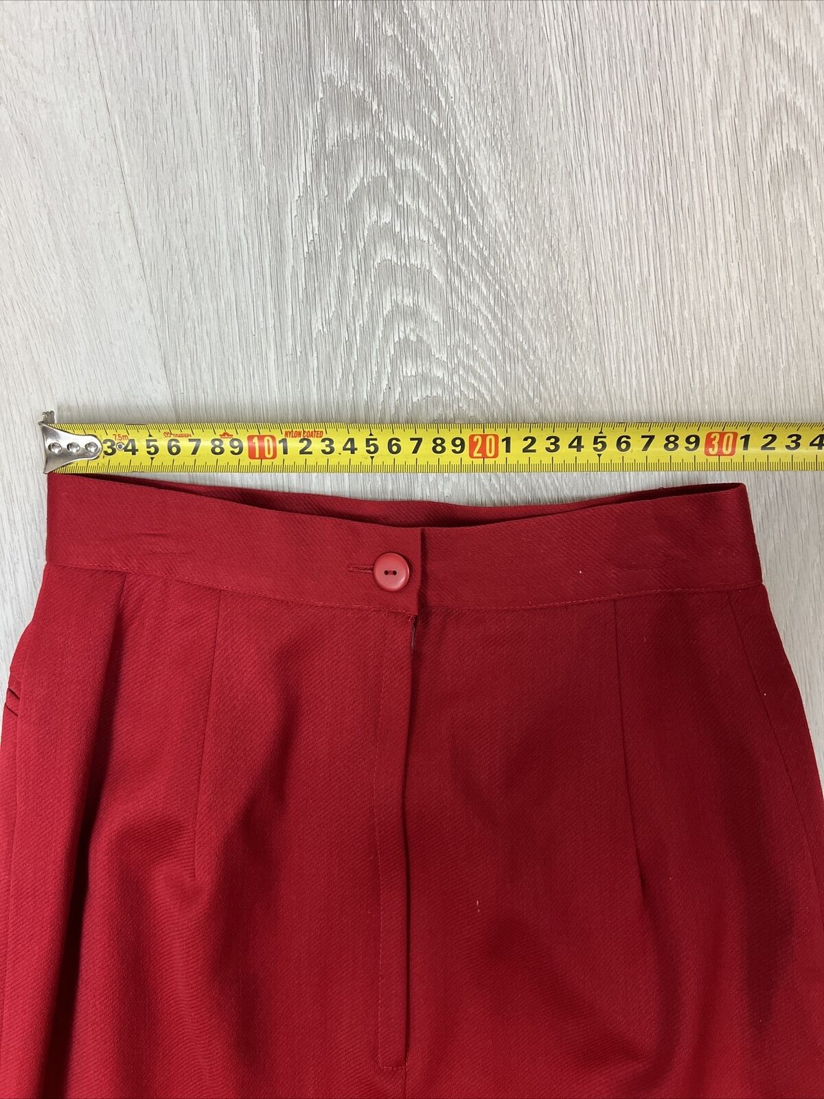 Rodney Clark Australia Womens 100% Wool Red Long Pencil Skirt Size 8