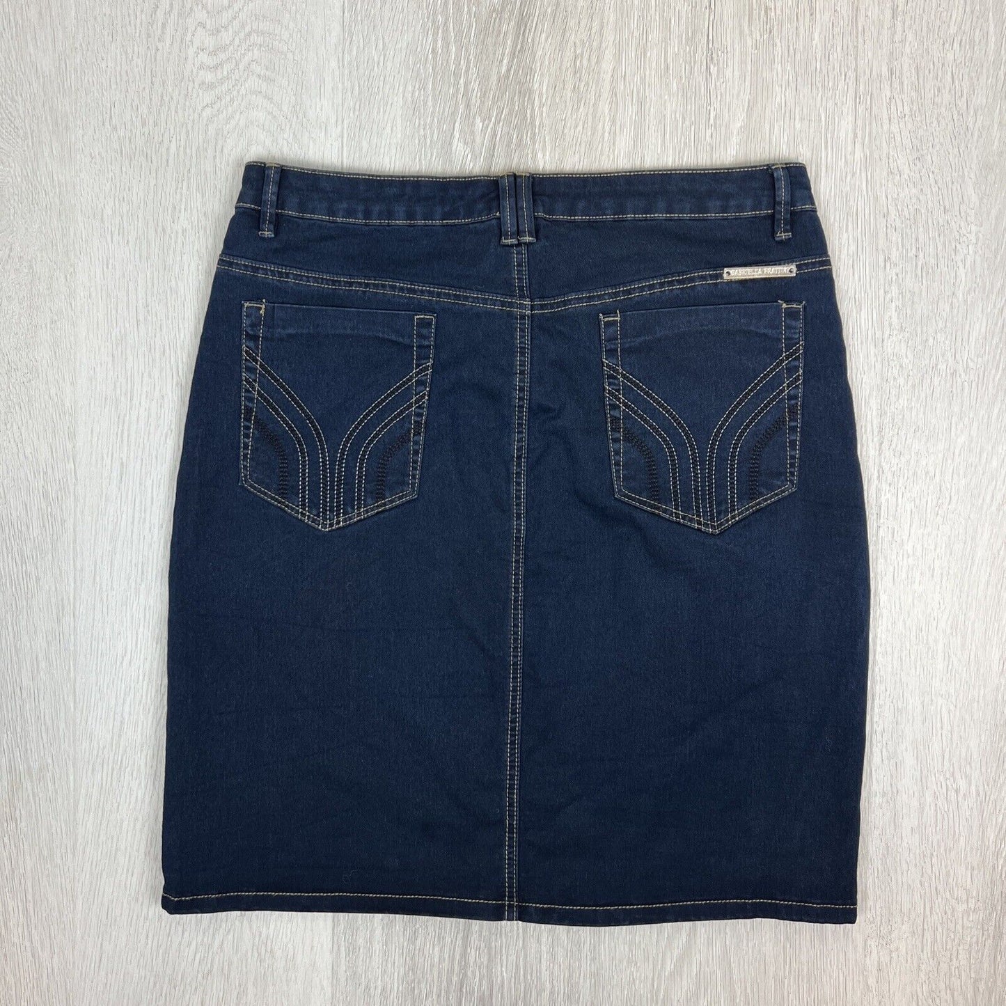 Gabriella Frattini Womens Navy Denim Skirt Size 12