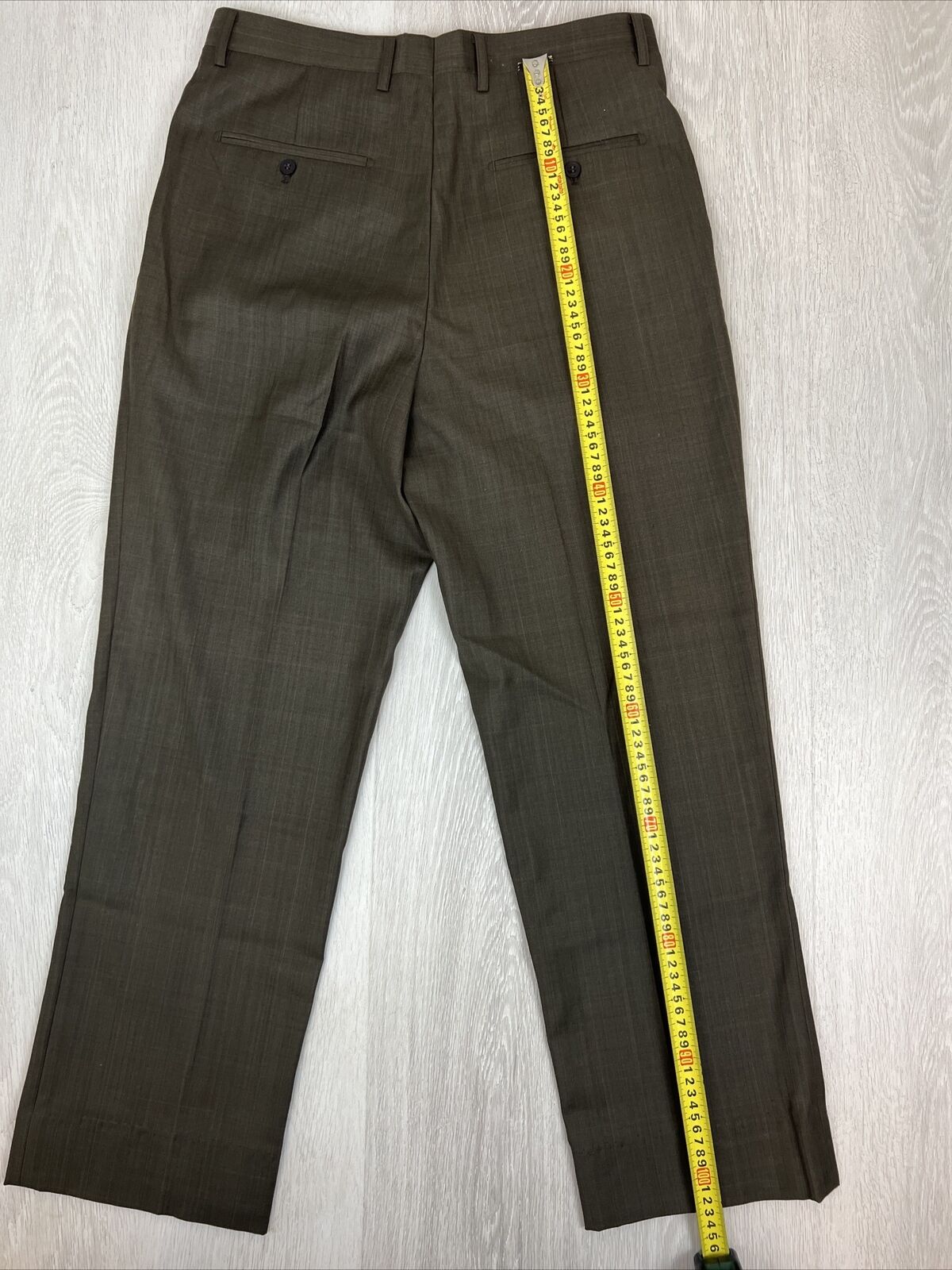 Travel Fox Mens Green-Grey Business Dress Pants Size 34