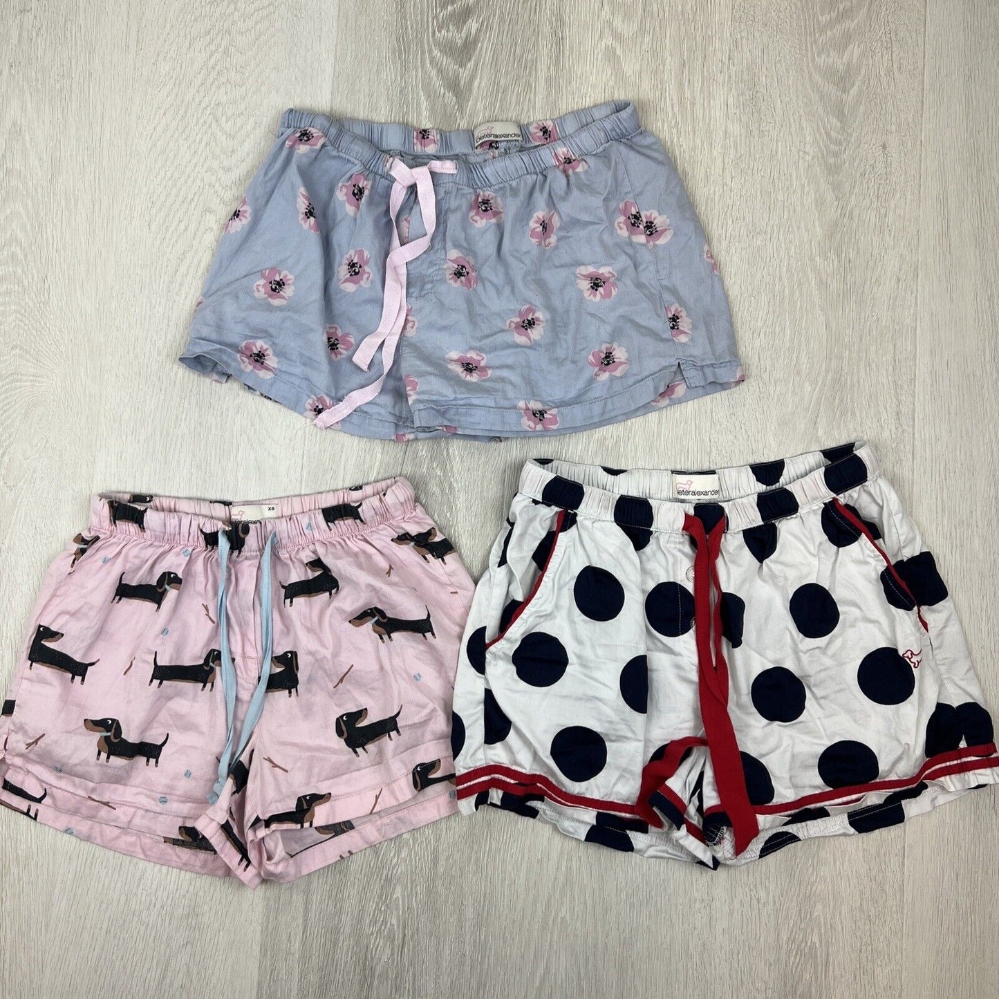 Peter Alexander Womens Sleep Shorts Size XS, S & L (3 Pairs)