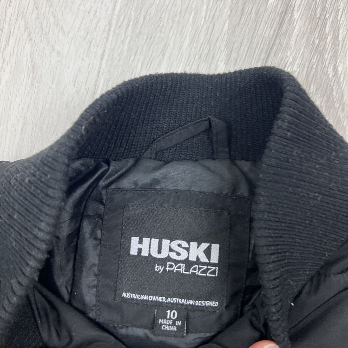 Huski Womens Black Puffer Jacket Size 10