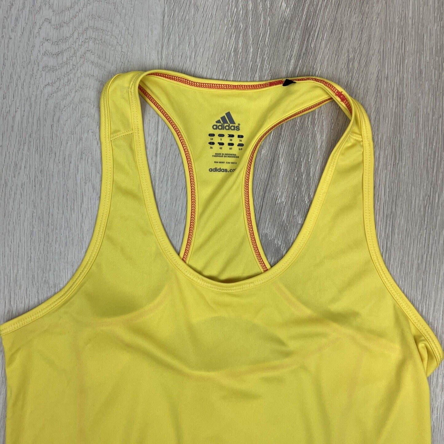 adidas Womens Yellow Racer Back Tank Top Size Small