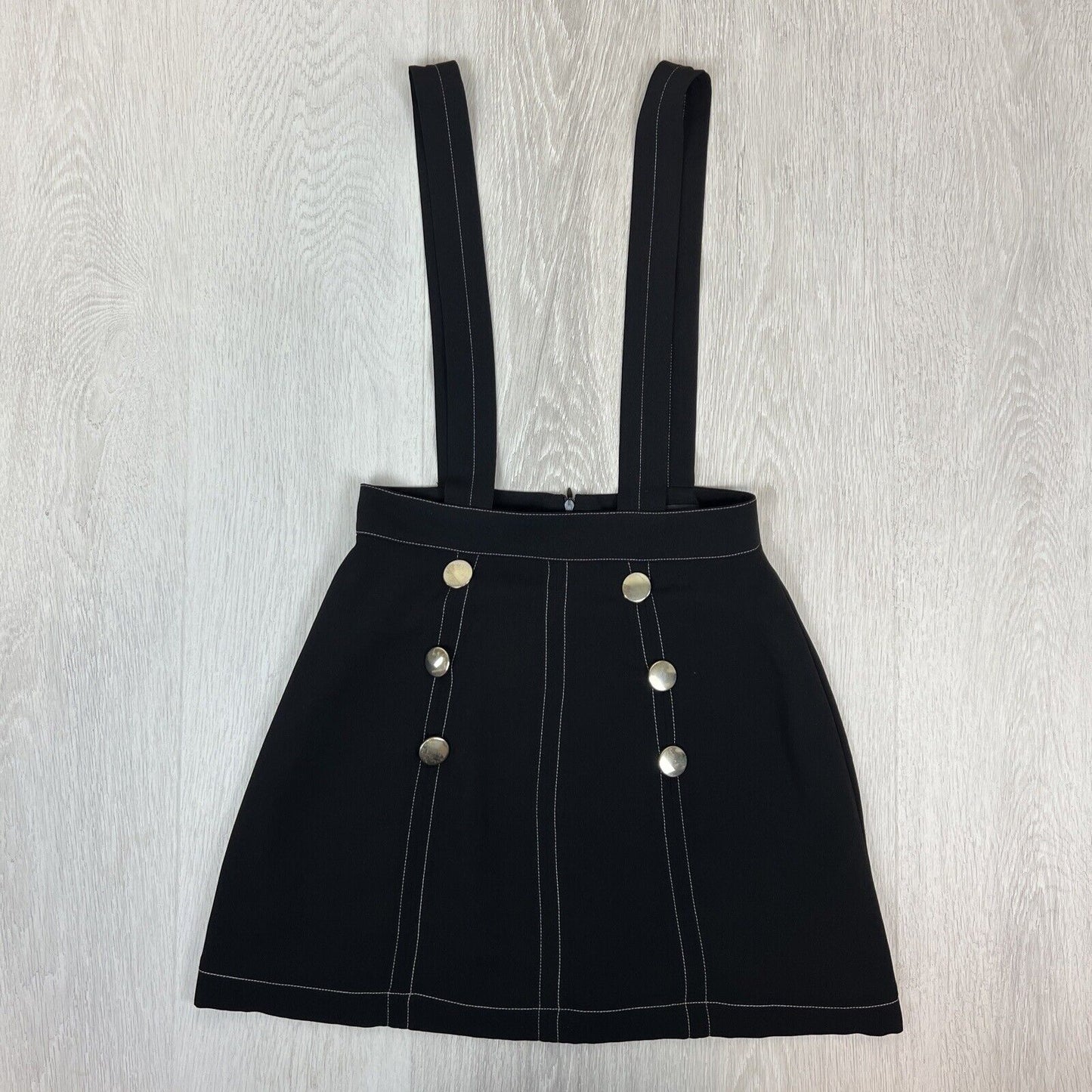 Zara Womens Suspenders Black Mini Skirt Size XS