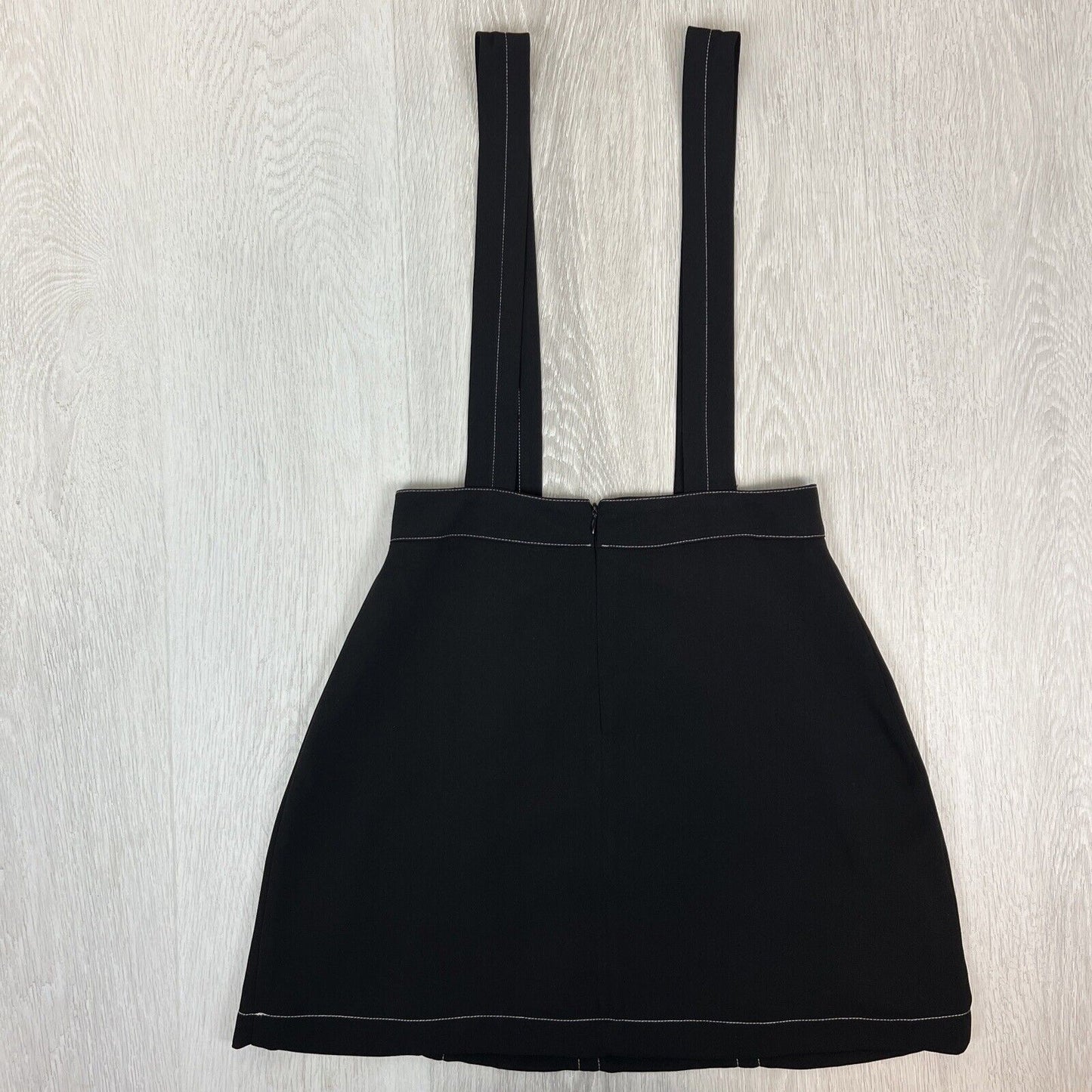 Zara Womens Suspenders Black Mini Skirt Size XS