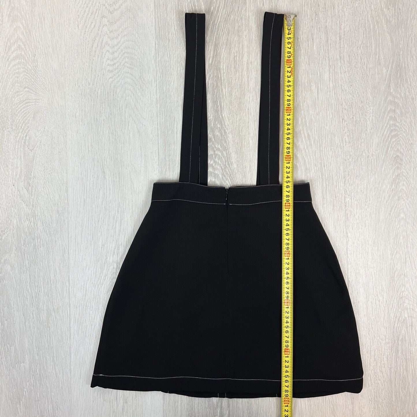 Zara Womens Suspenders Black Mini Skirt Size XS