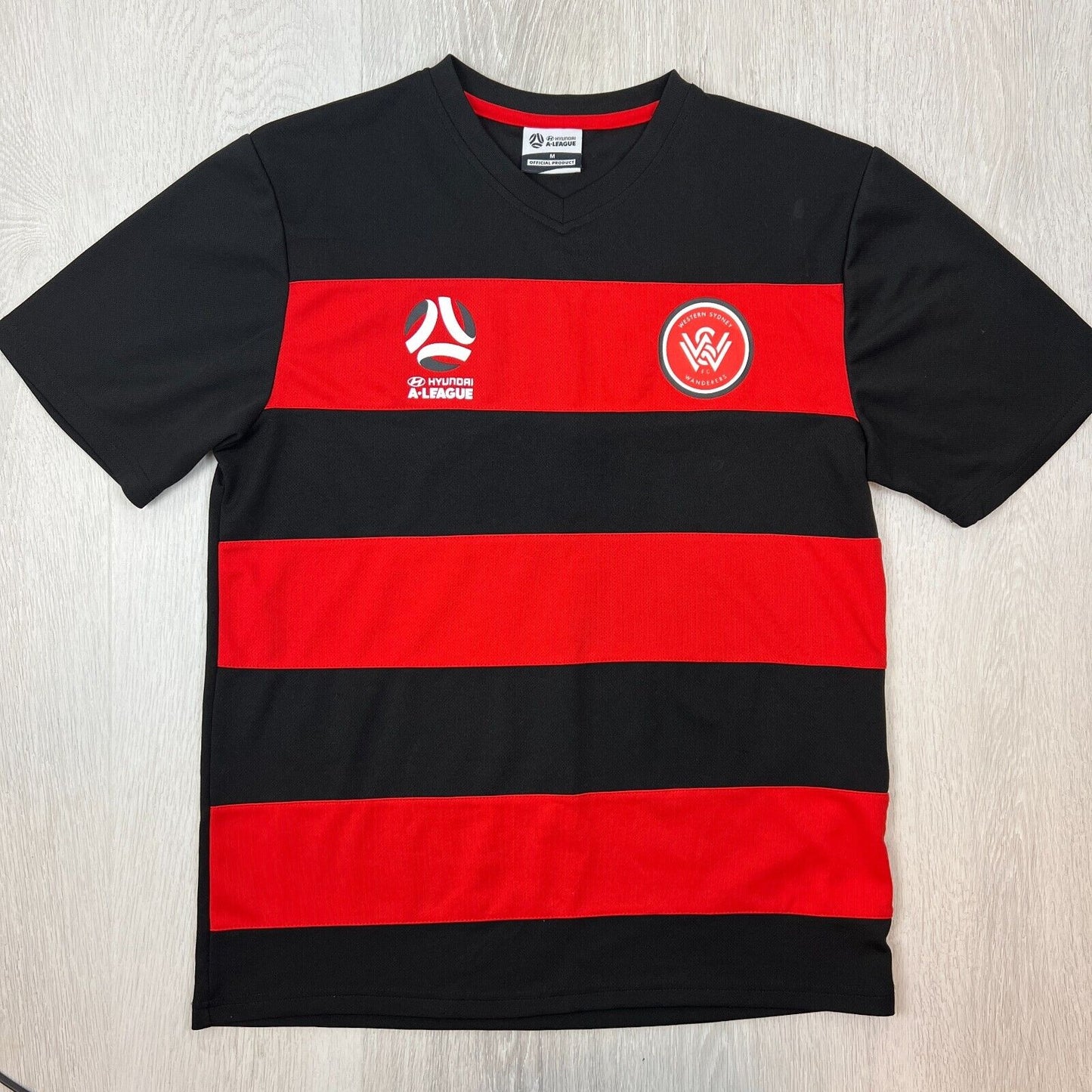 Western Sydney Warriors Mens Striped Football Jersey Soccer Jersey Size Medium