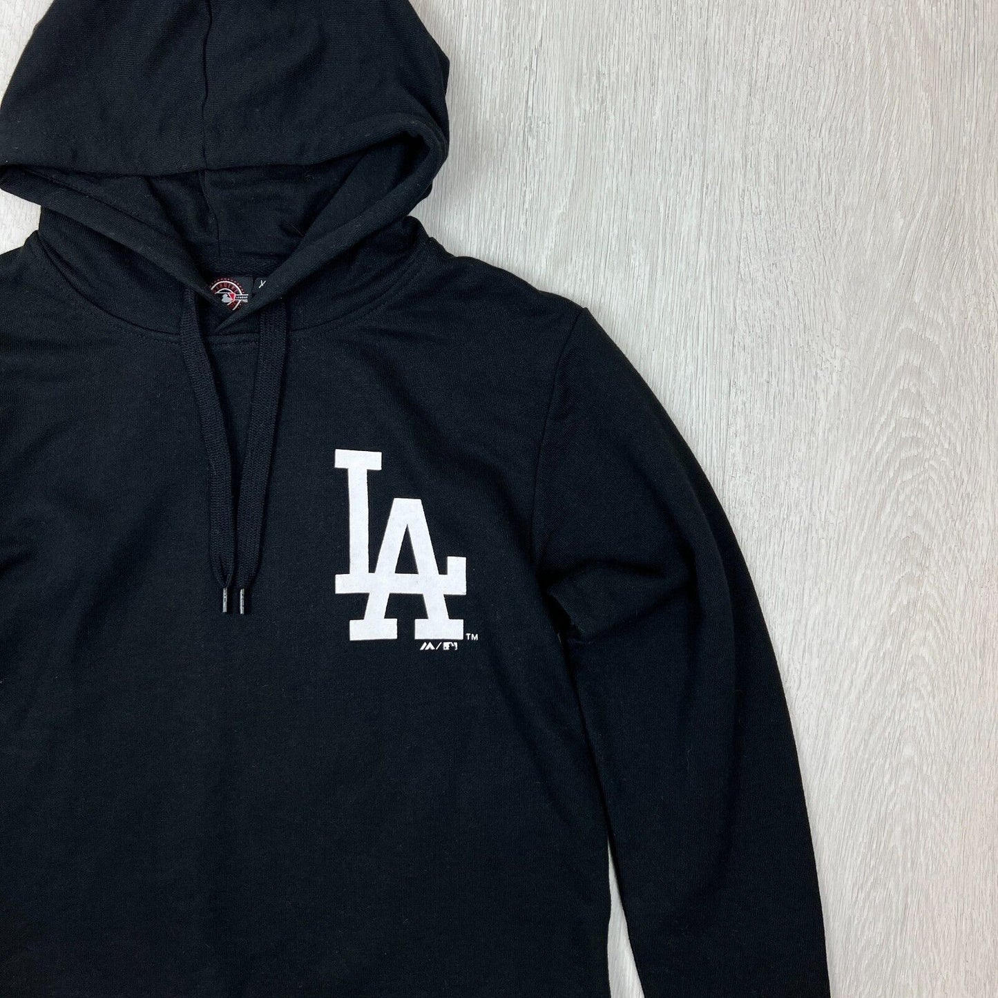 Majestic Womens Black LA Dodgers Cropped Pullover Hoodies Size XS