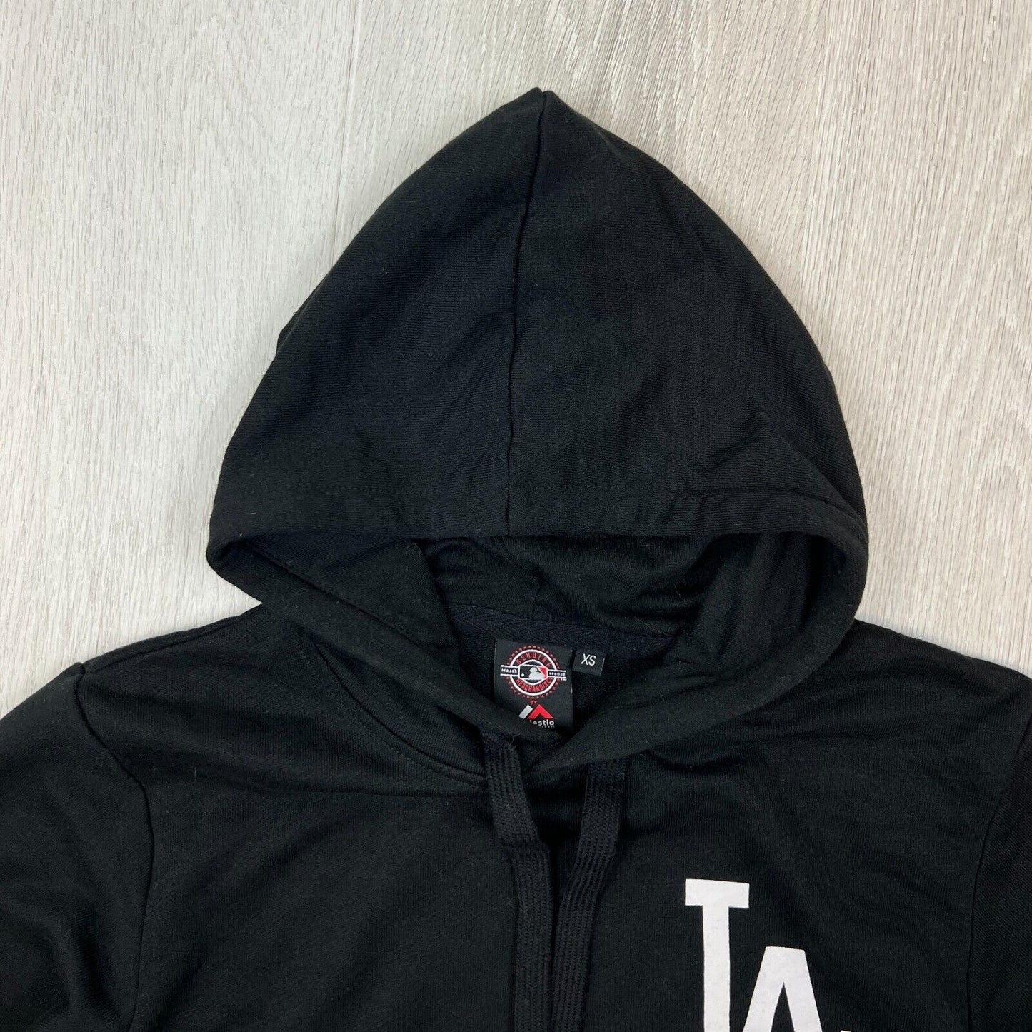 Majestic Womens Black LA Dodgers Cropped Pullover Hoodies Size XS