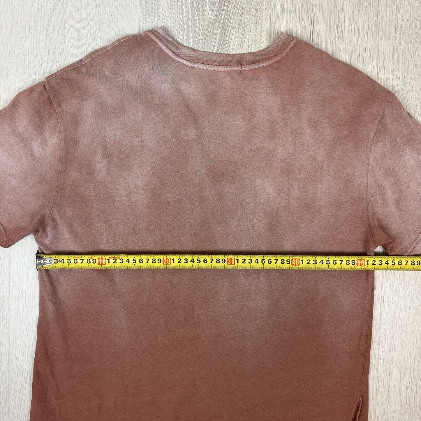 KSUBI Mens Distressed Brown Oversized T-Shirt Size XS (Fits M Easily)