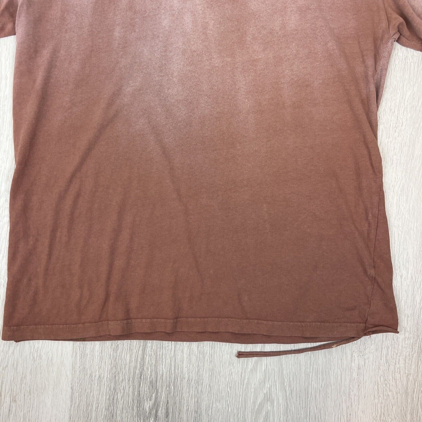 KSUBI Mens Distressed Brown Oversized T-Shirt Size XS (Fits M Easily)