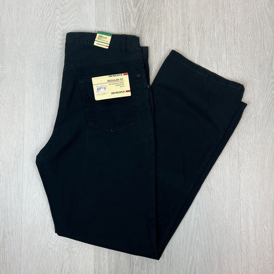 Reserve Mens Regular Straight Black Chinos Pants Size 32 (New)